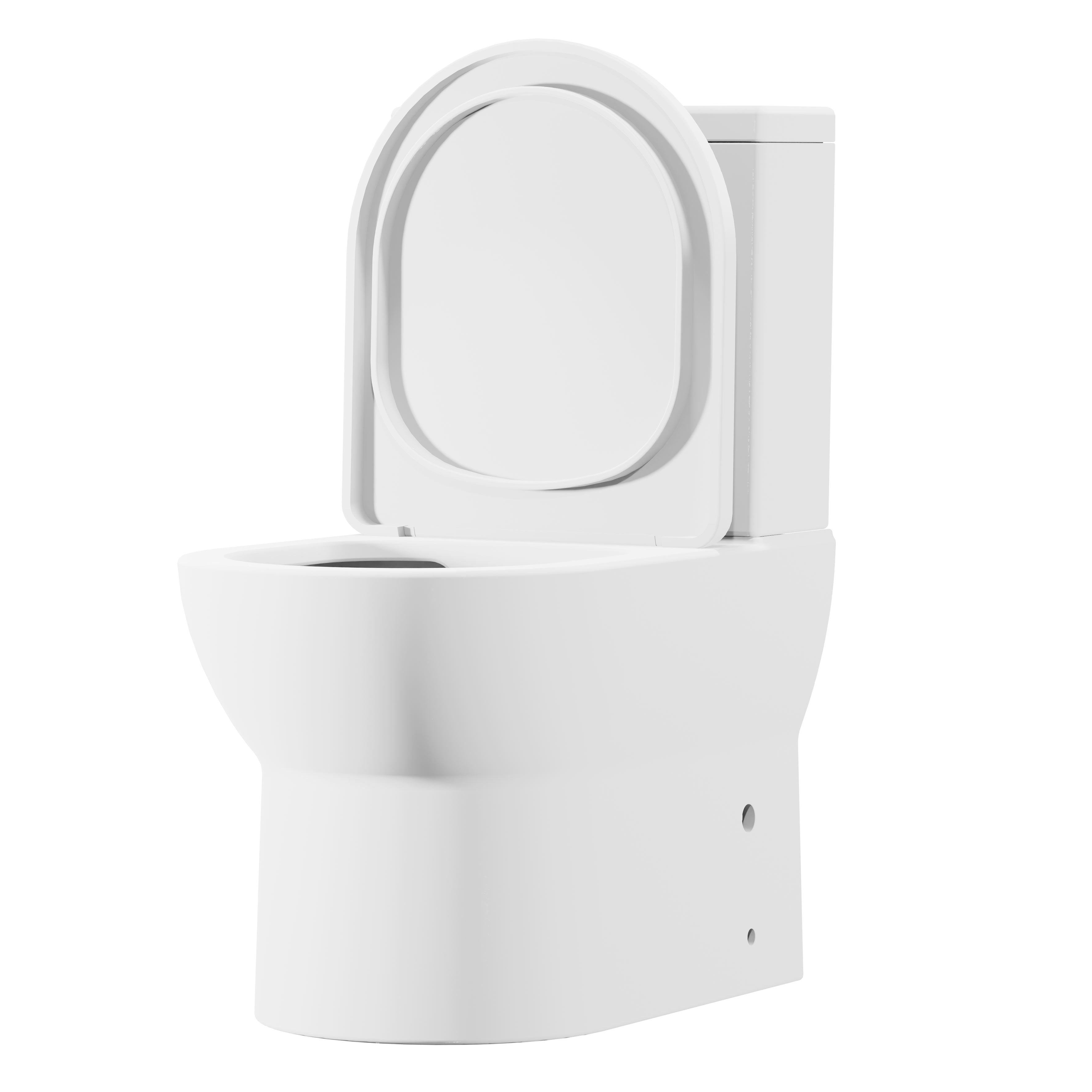 Baridi Close-Coupled Toilet with Soft Close Seat, Dual Flush Cistern & Rimless Flush, White - DH333