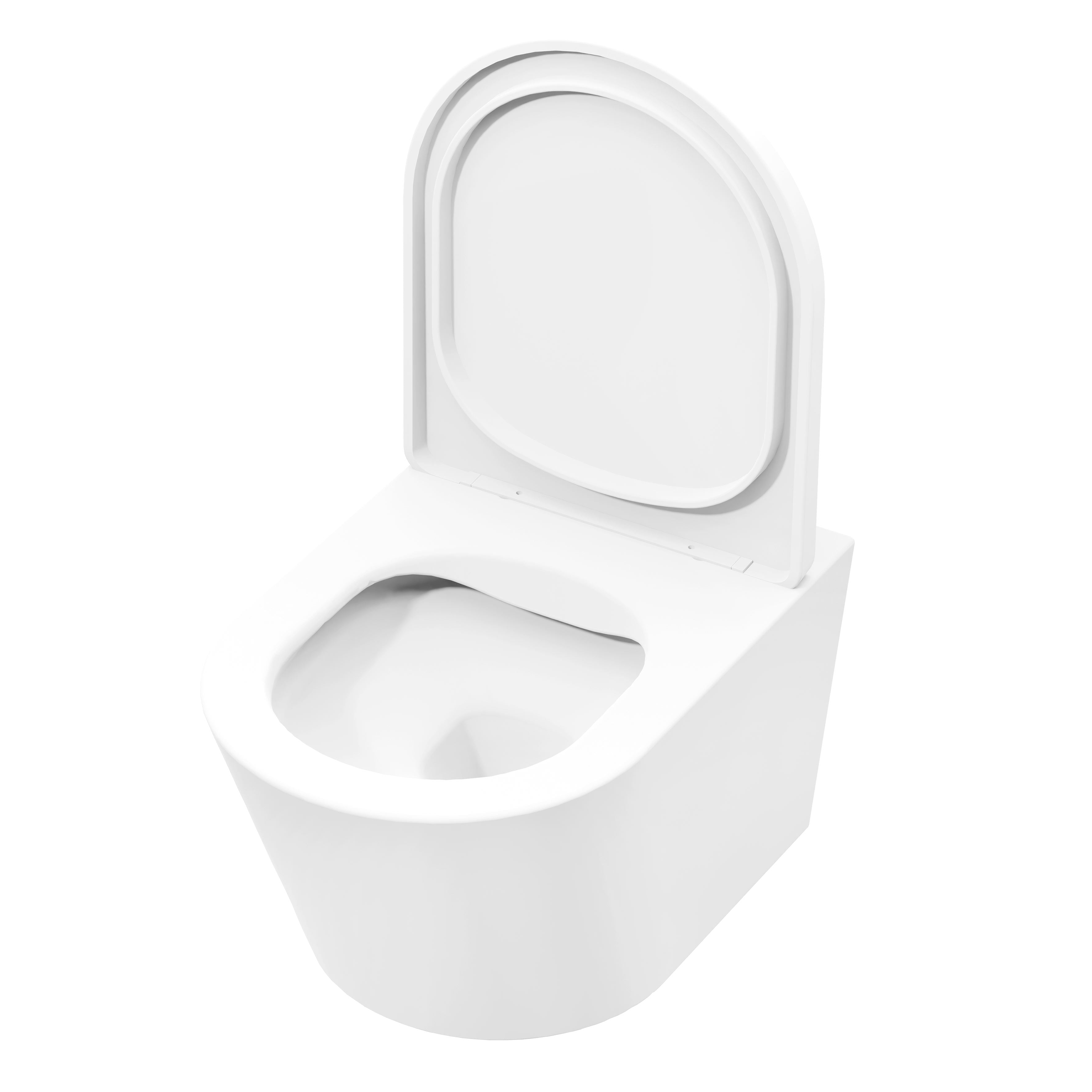 Baridi Wall Hung Toilet with Soft Close Seat & Rimless Flush, White - DH335