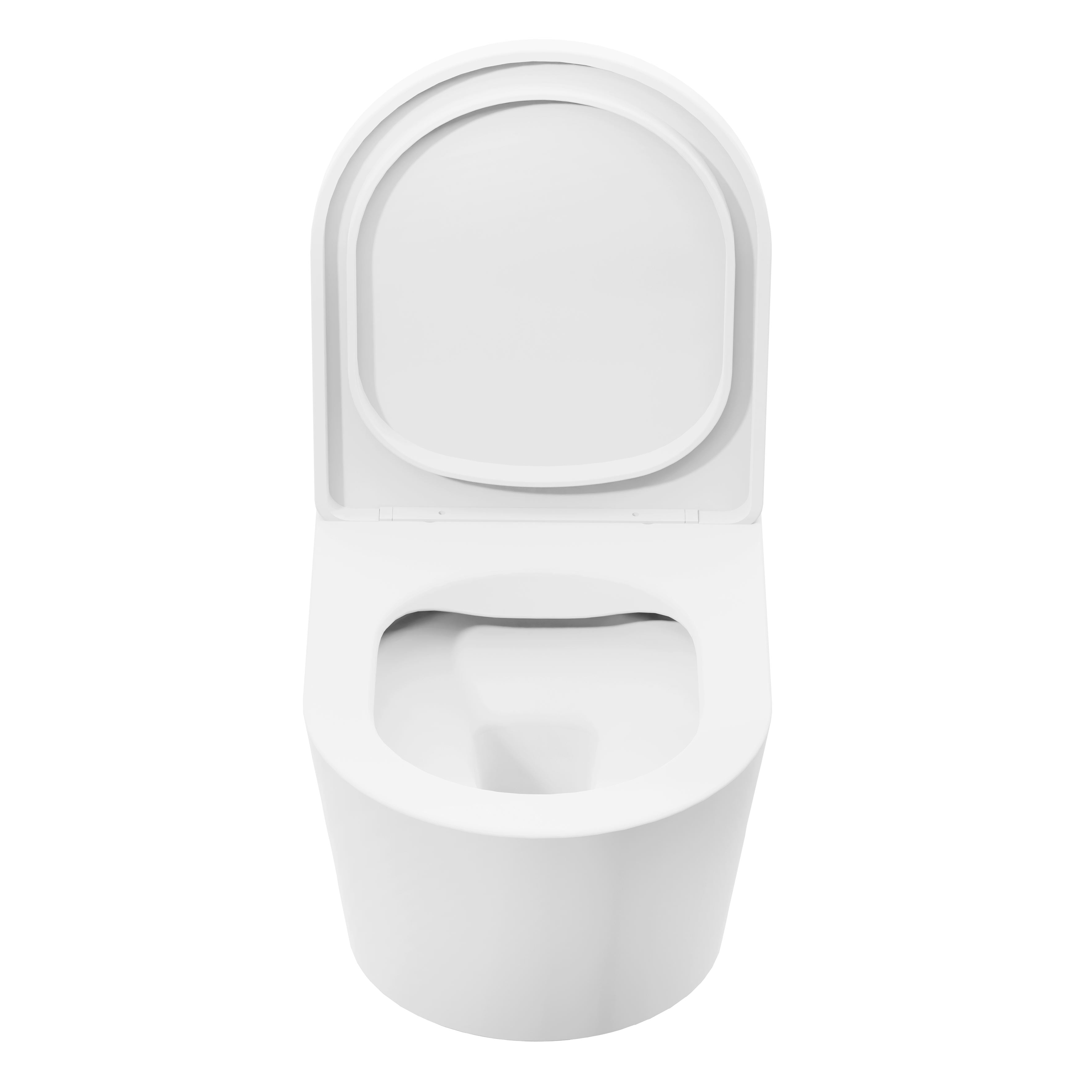 Baridi Wall Hung Toilet with Soft Close Seat & Rimless Flush, White - DH335