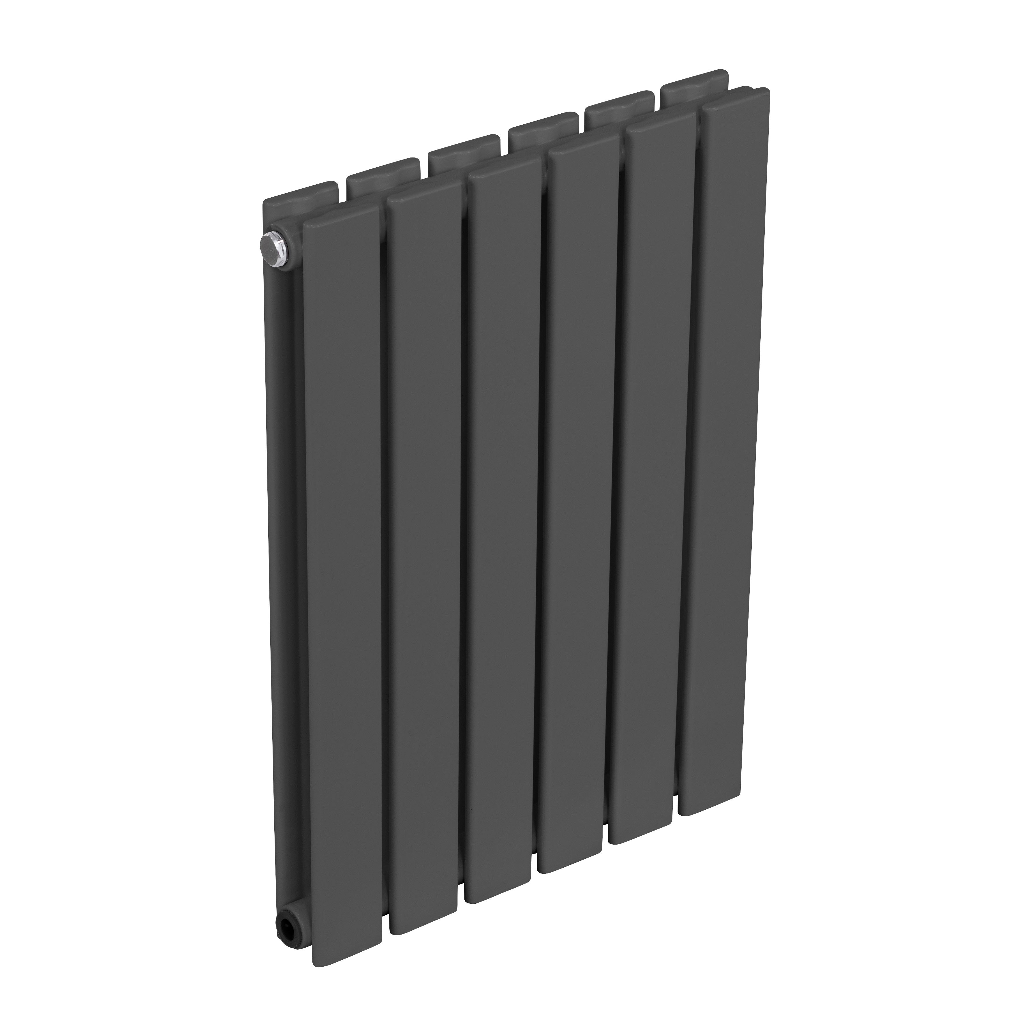 Baridi Horizontal Radiator Contemporary Double Flat Panel Design 420 x 600mm, Anthracite - DH338