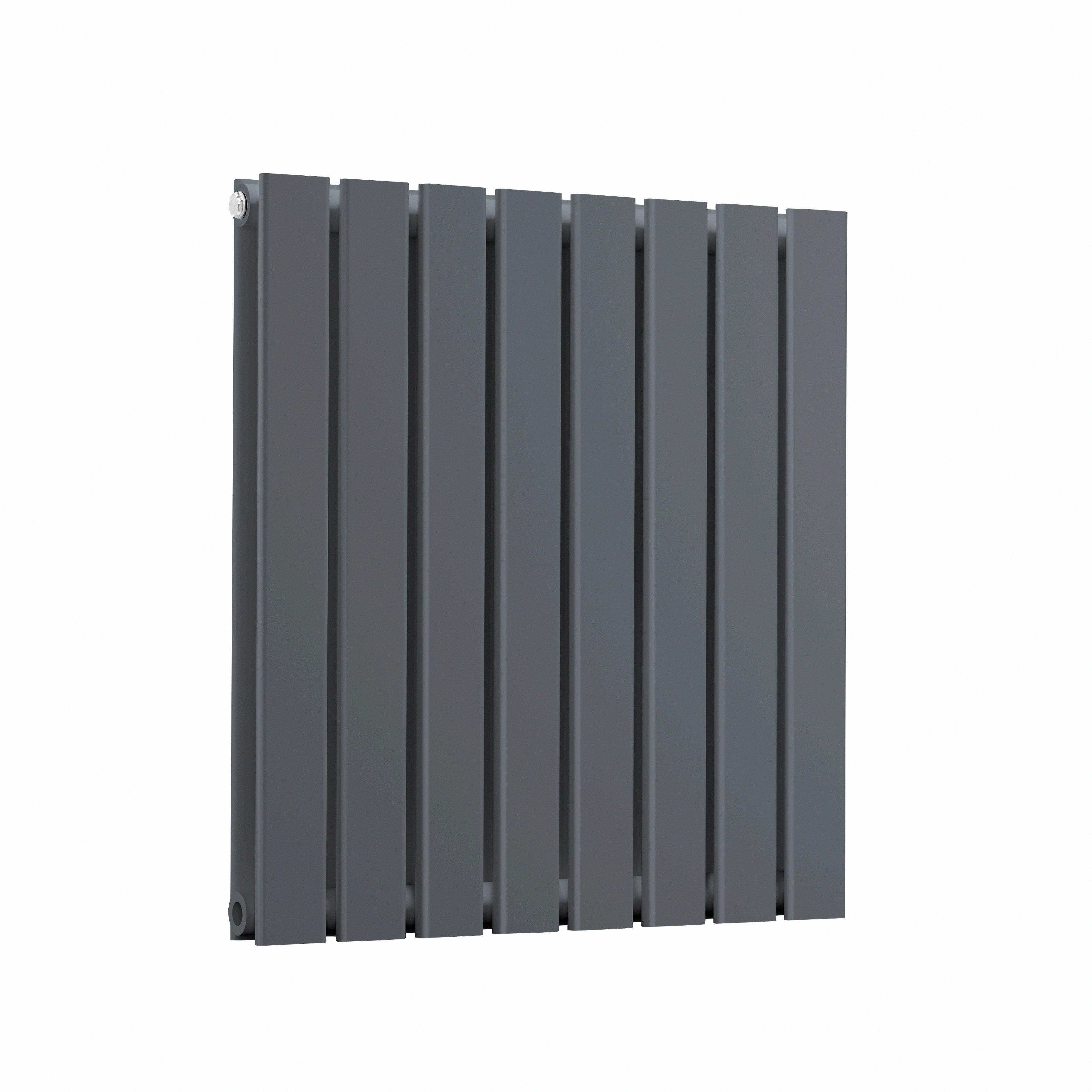 Horizontal Radiator Contemporary Double Flat Panel Design 600 x 560mm, Anthracite - DH339