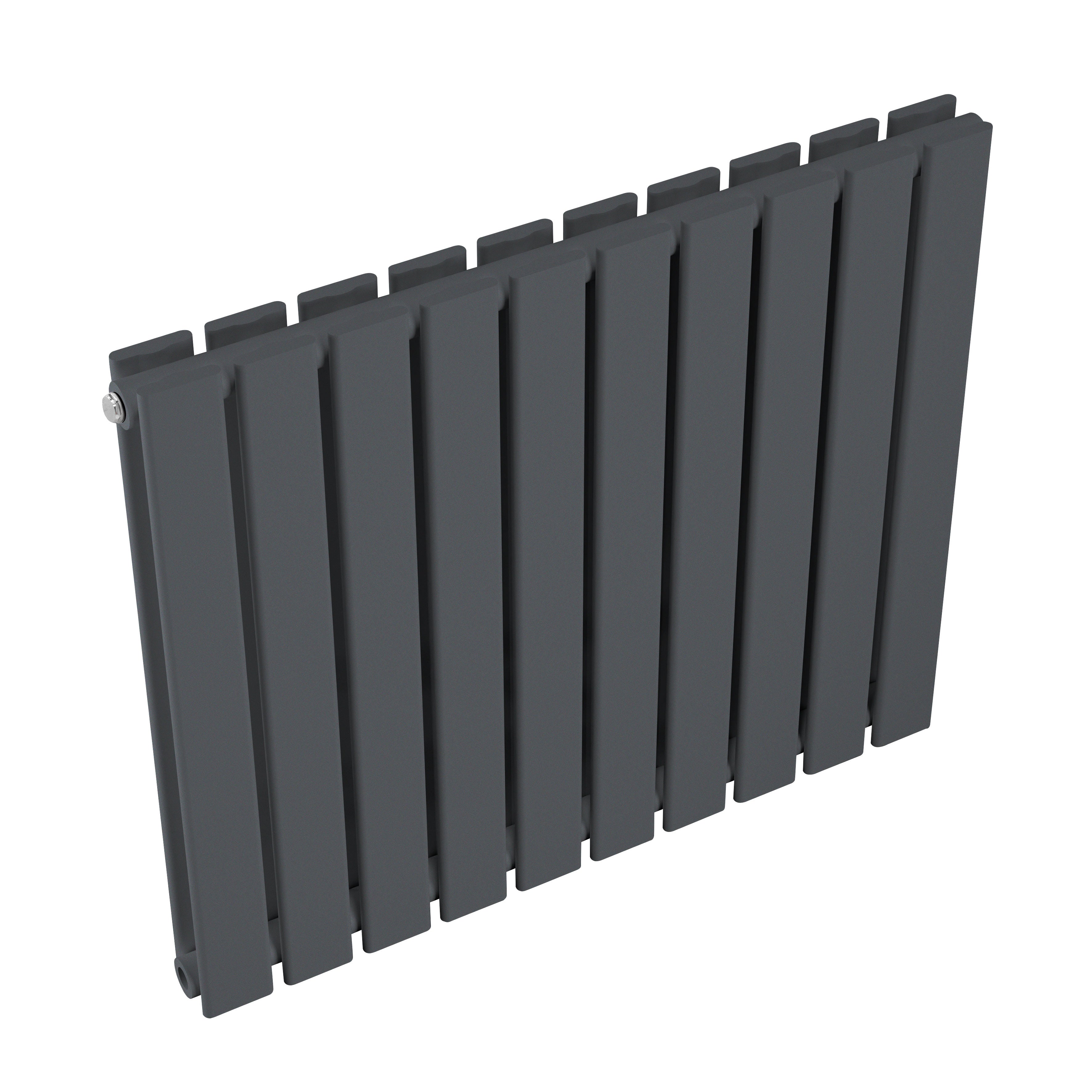 Horizontal Radiator Contemporary Double Flat Panel Design 600 x 700mm, Anthracite - DH340