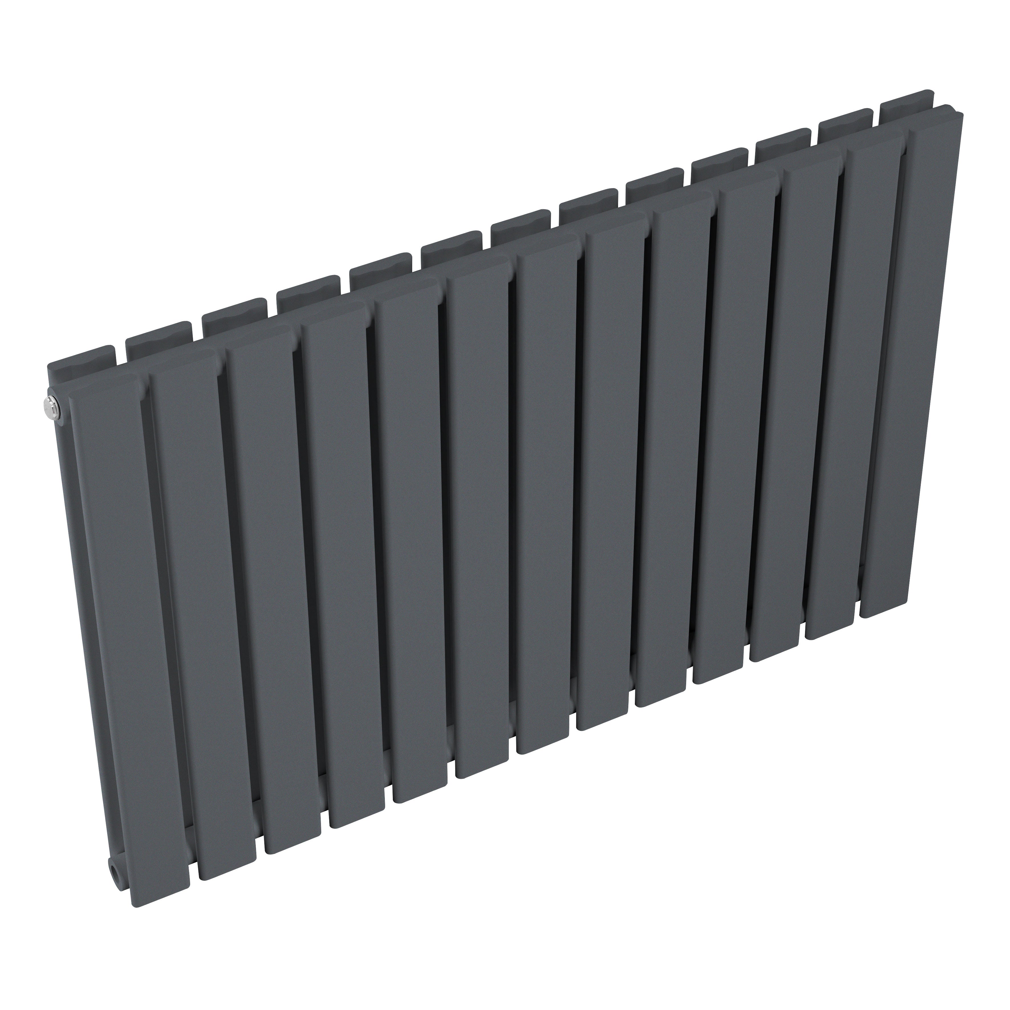 Horizontal Radiator Contemporary Double Flat Panel Design 600 x 910mm, Anthracite - DH381