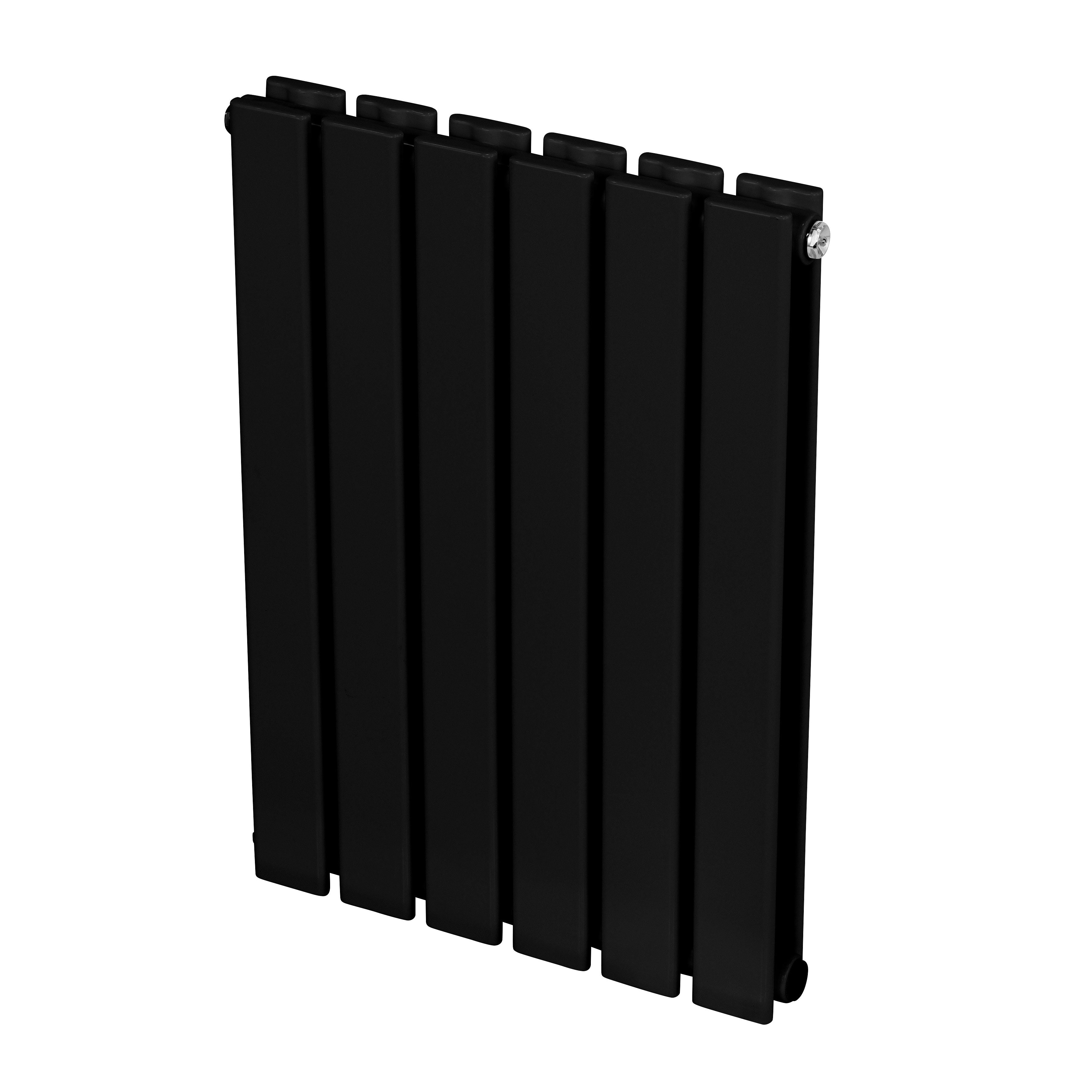 Baridi Horizontal Radiator Contemporary Double Flat Panel Design 600 x 420mm, Black - DH343