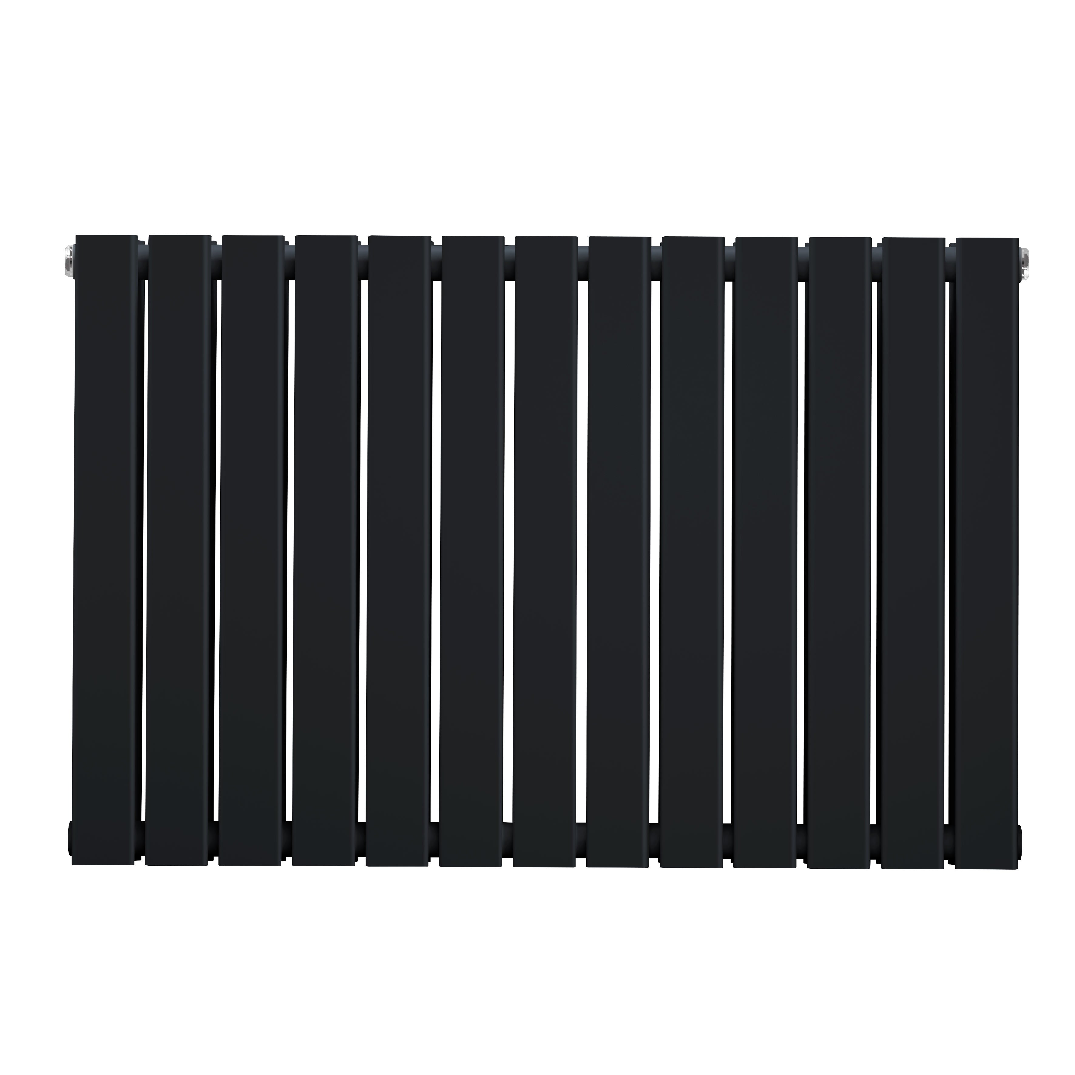 Horizontal Radiator Contemporary Double Flat Panel Design 600 x 910mm, Black - DH346