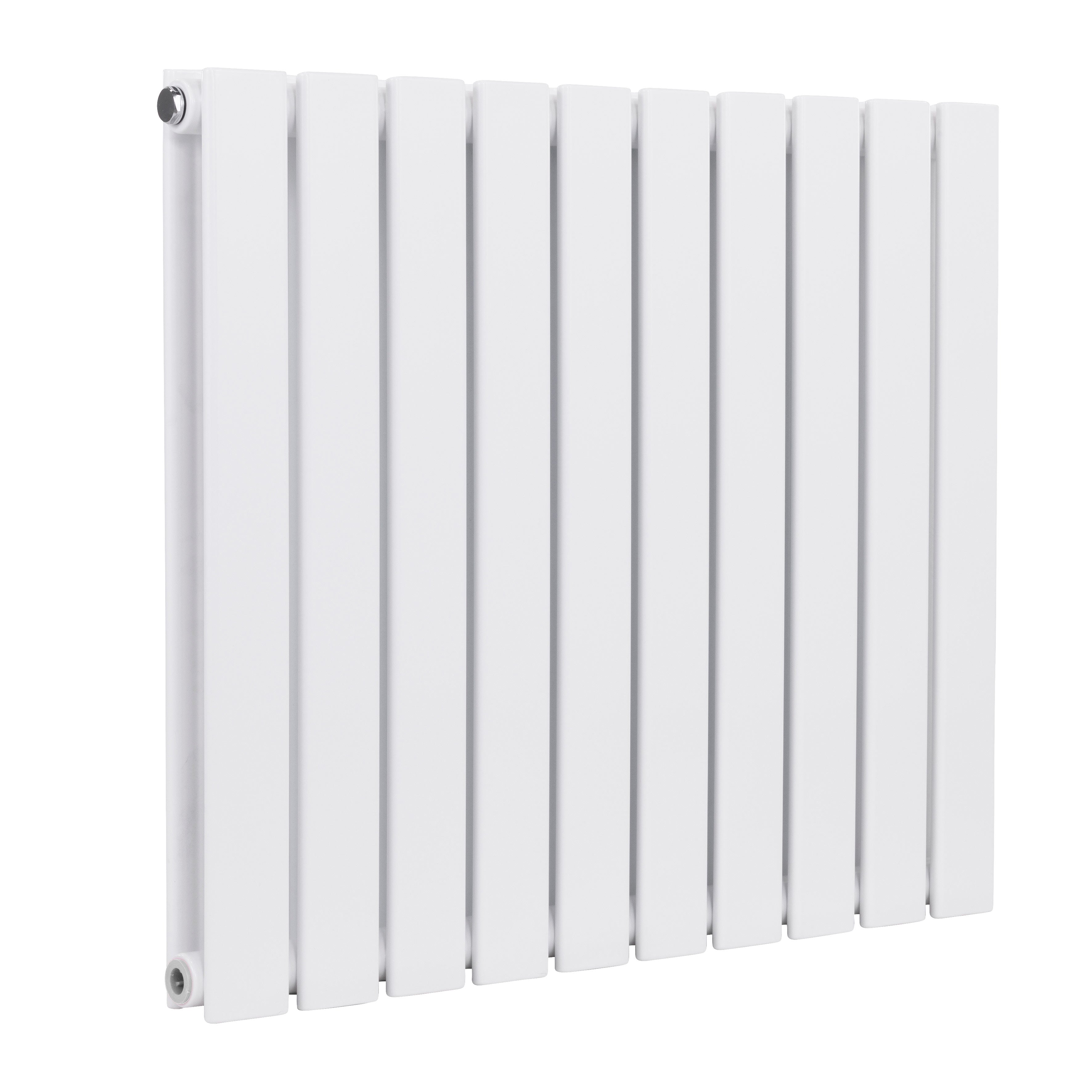 Baridi Horizontal Radiator Contemporary Double Flat Panel Design 600 x 700mm, White - DH350