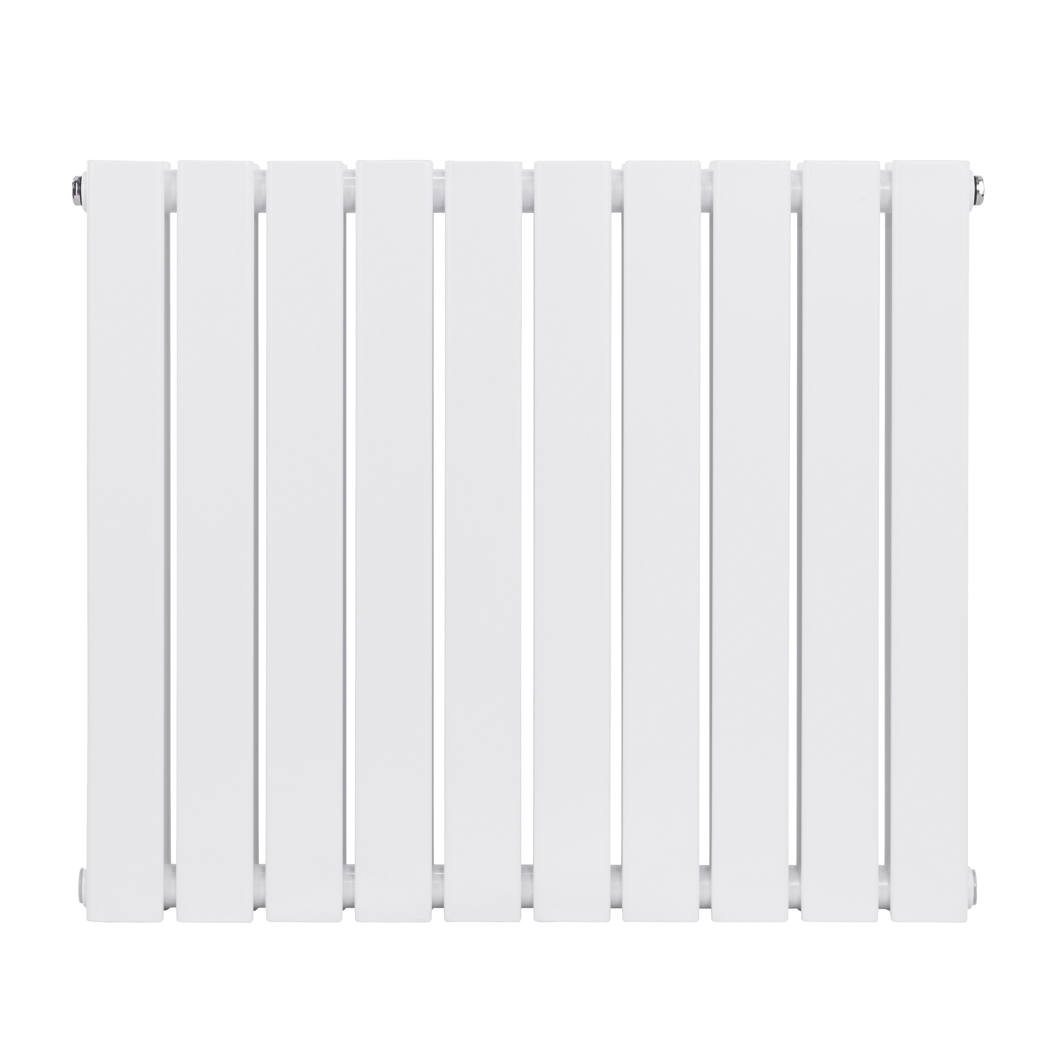 Baridi Horizontal Radiator Contemporary Double Flat Panel Design 600 x 700mm, White - DH350