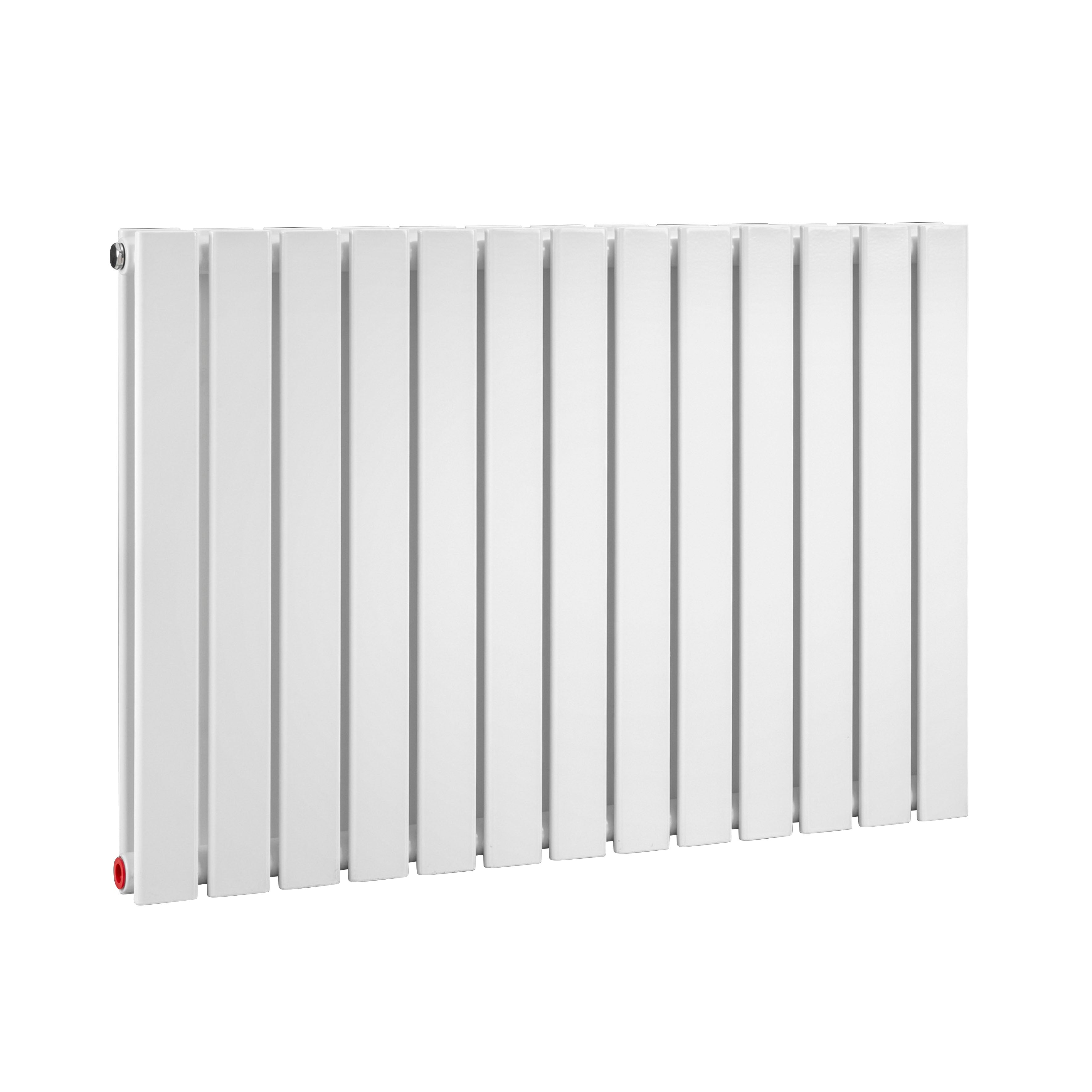 Horizontal Radiator Contemporary Double Flat Panel Design 600 x 910mm, White - DH351