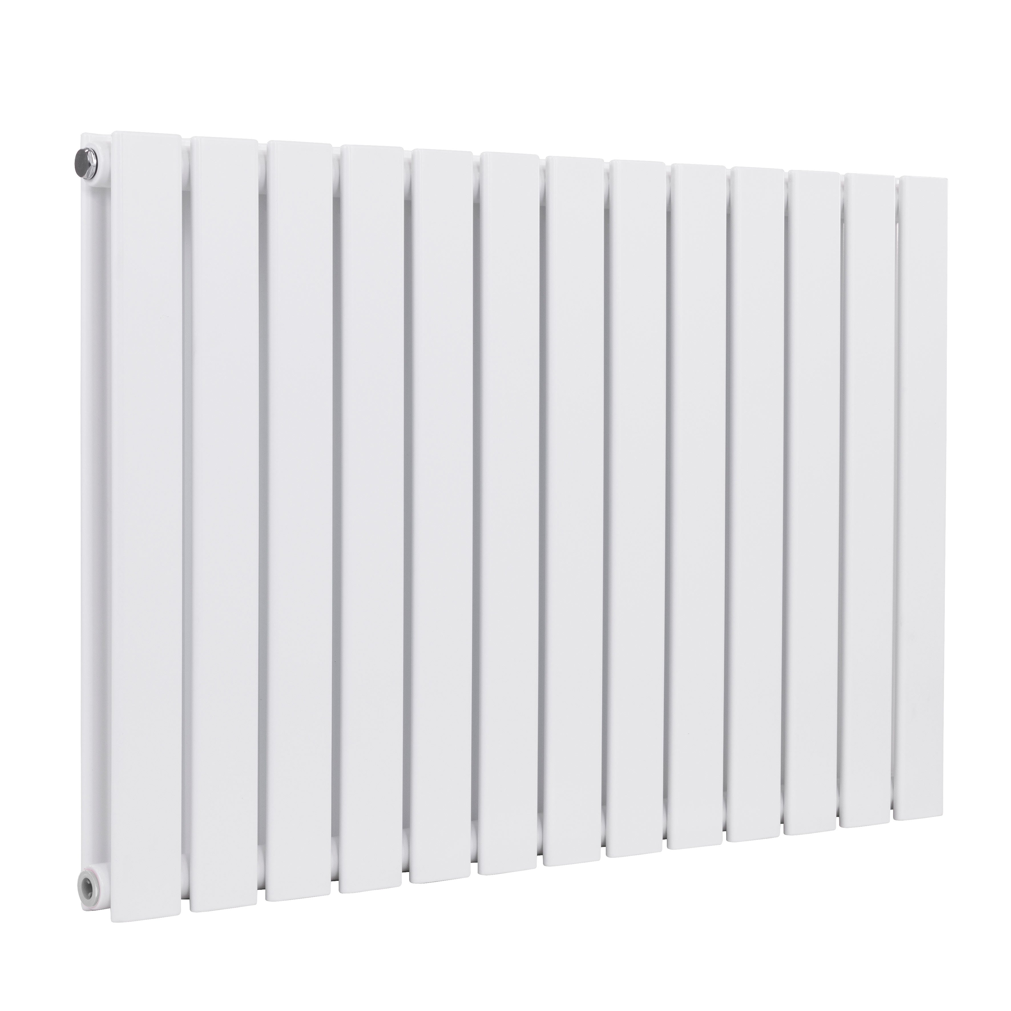 Baridi Horizontal Radiator Contemporary Double Flat Panel Design 600 x 910mm, White - DH351