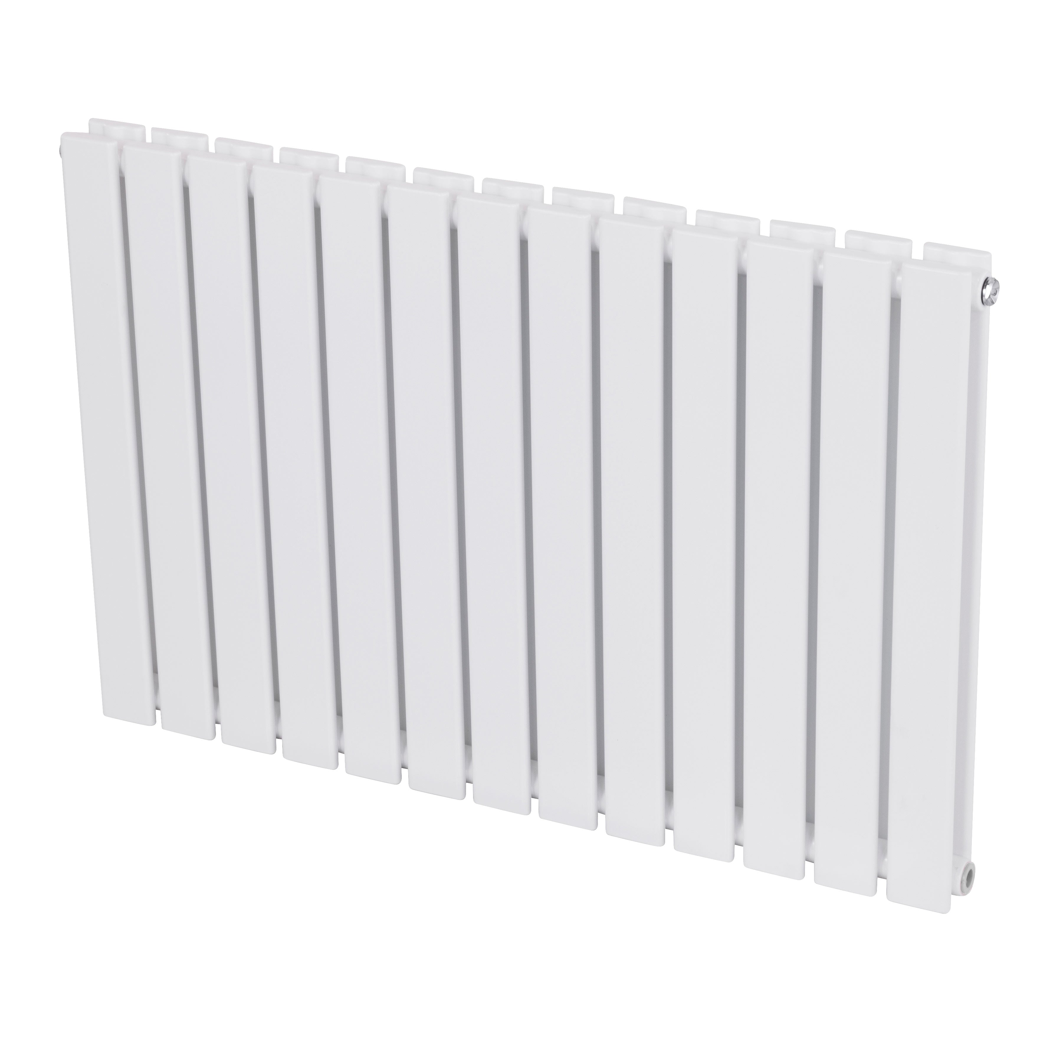 Baridi Horizontal Radiator Contemporary Double Flat Panel Design 600 x 910mm, White - DH351