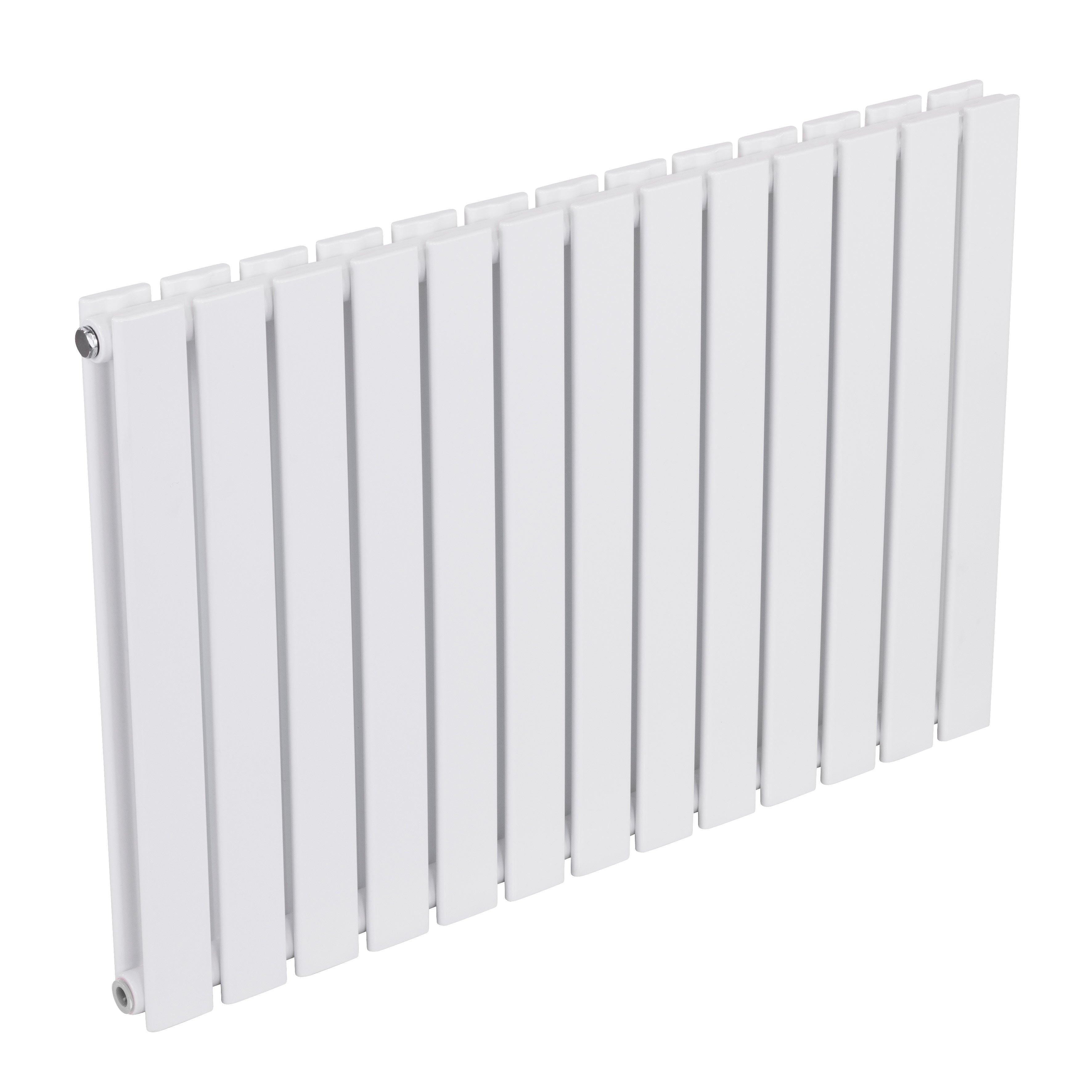 Baridi Horizontal Radiator Contemporary Double Flat Panel Design 600 x 910mm, White - DH351