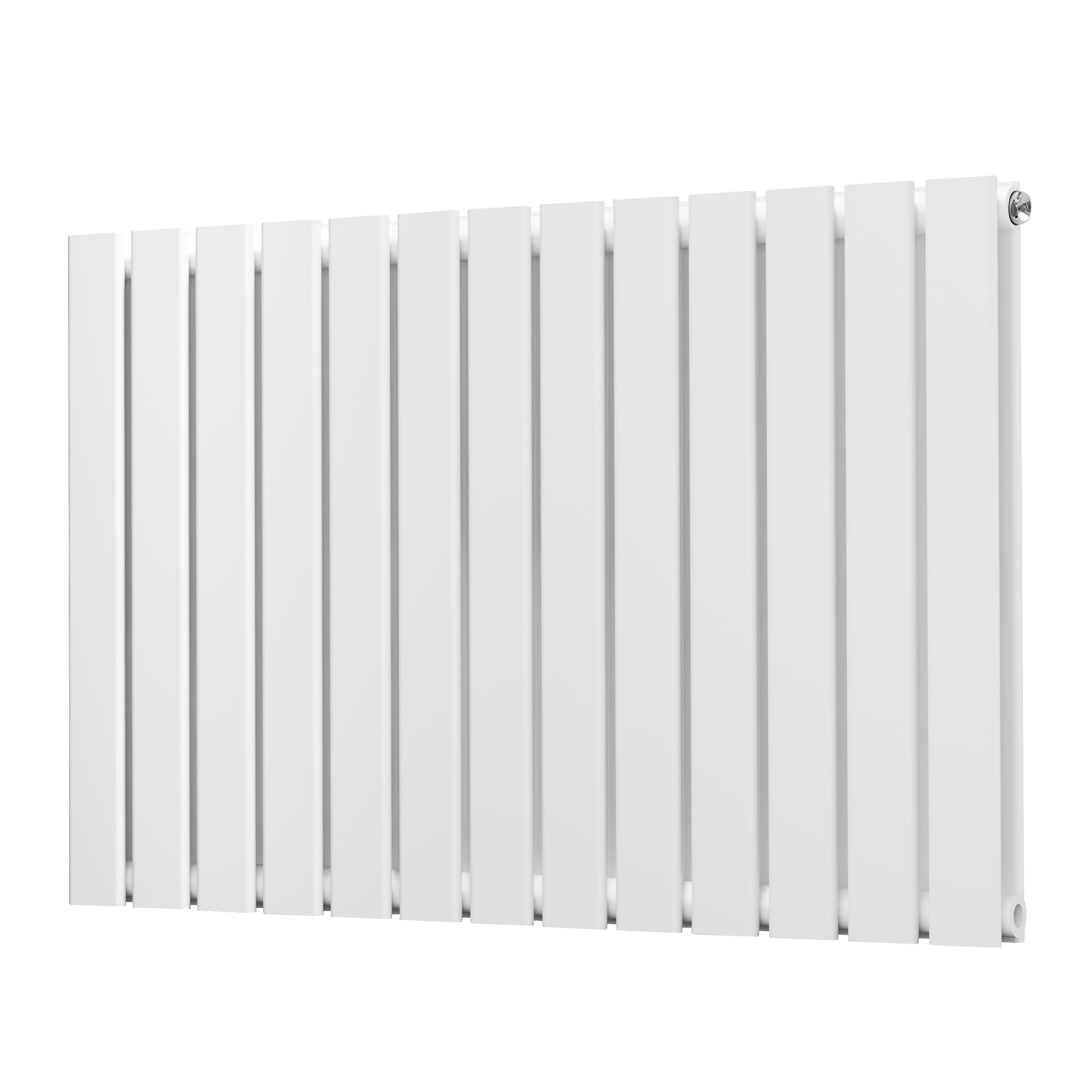 Horizontal Radiator Contemporary Double Flat Panel Design 600 x 910mm, White - DH351