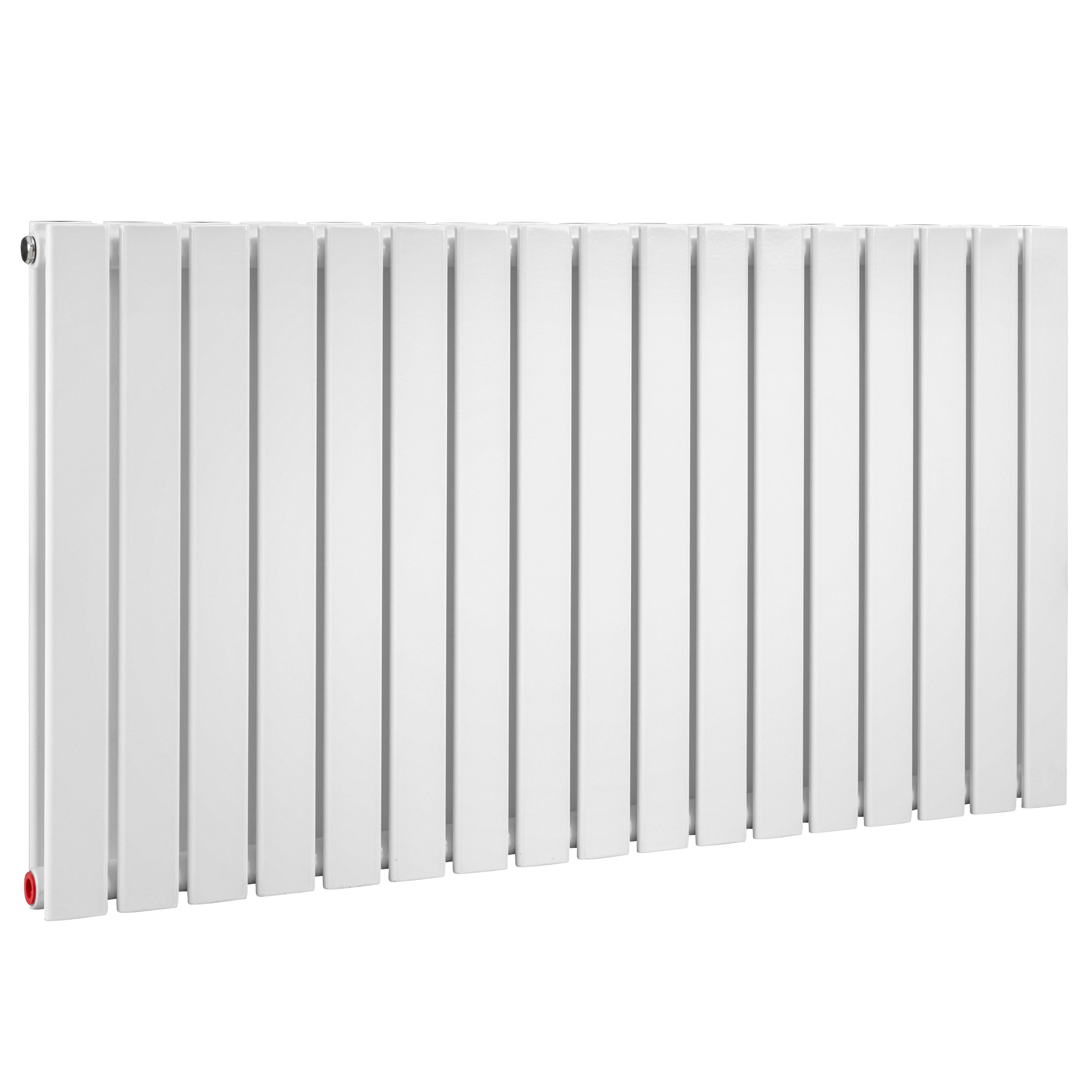 Horizontal Radiator Contemporary Double Flat Panel Design 600 x 1190mm, White - DH352