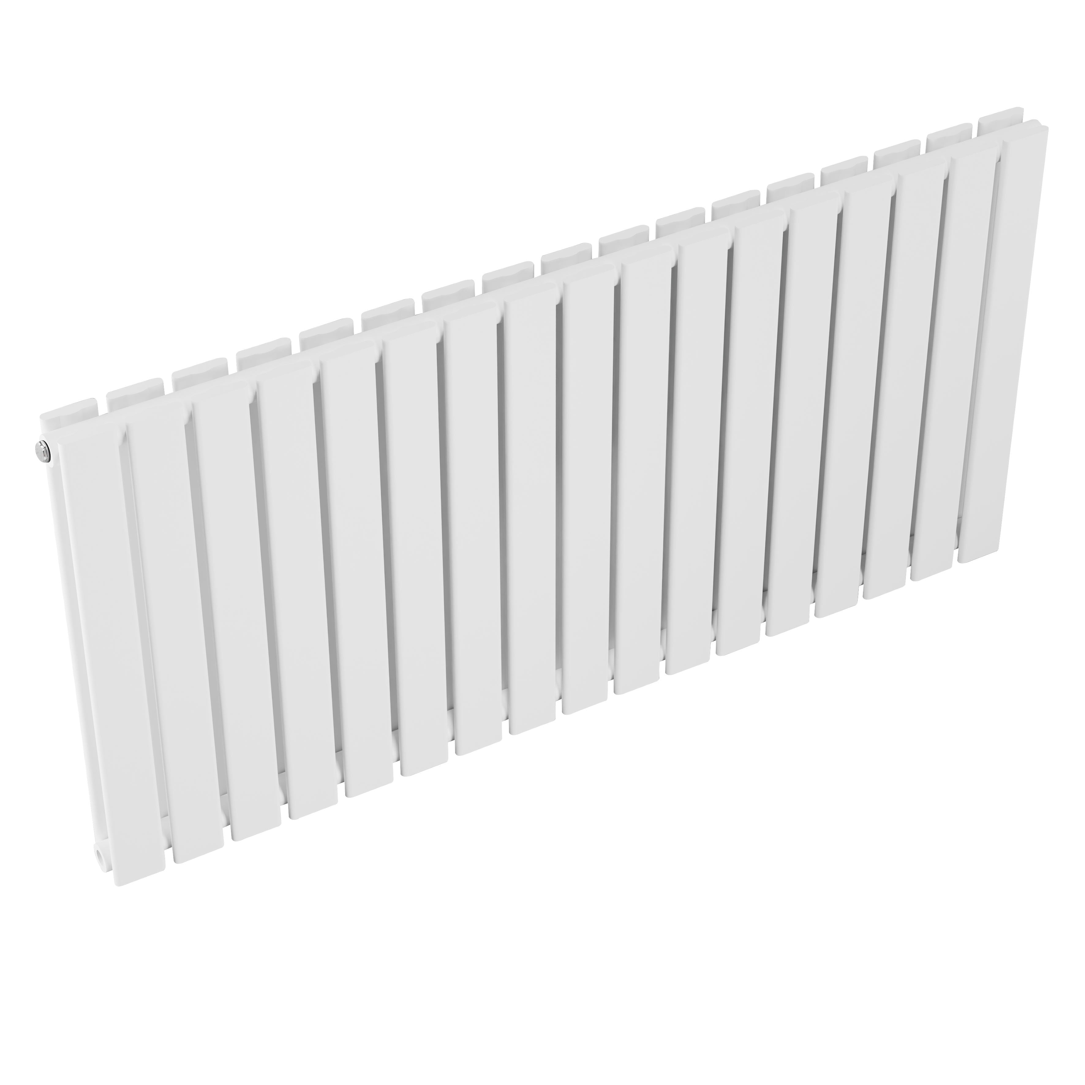 Horizontal Radiator Contemporary Double Flat Panel Design 600 x 1190mm, White - DH352