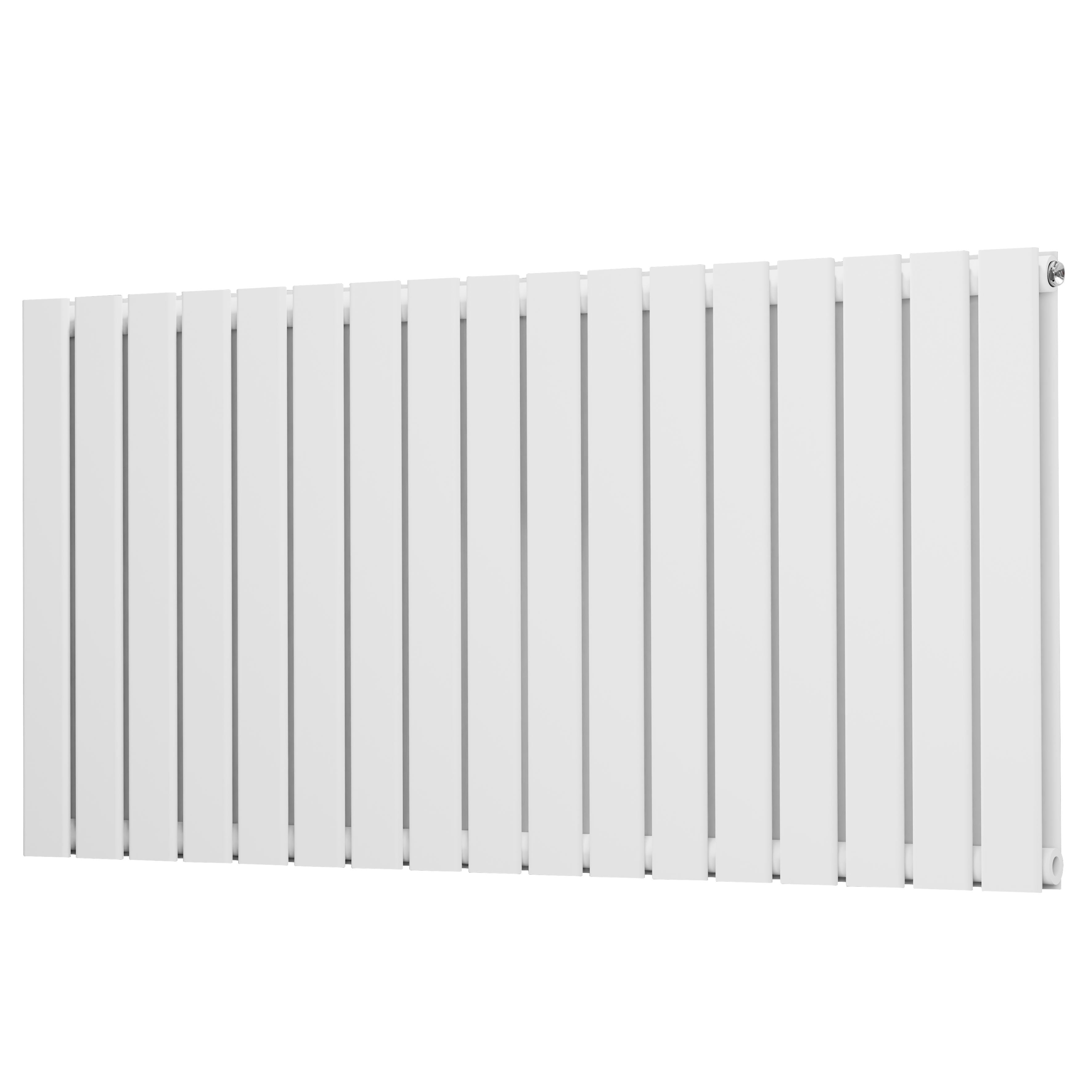 Horizontal Radiator Contemporary Double Flat Panel Design 600 x 1190mm, White - DH352