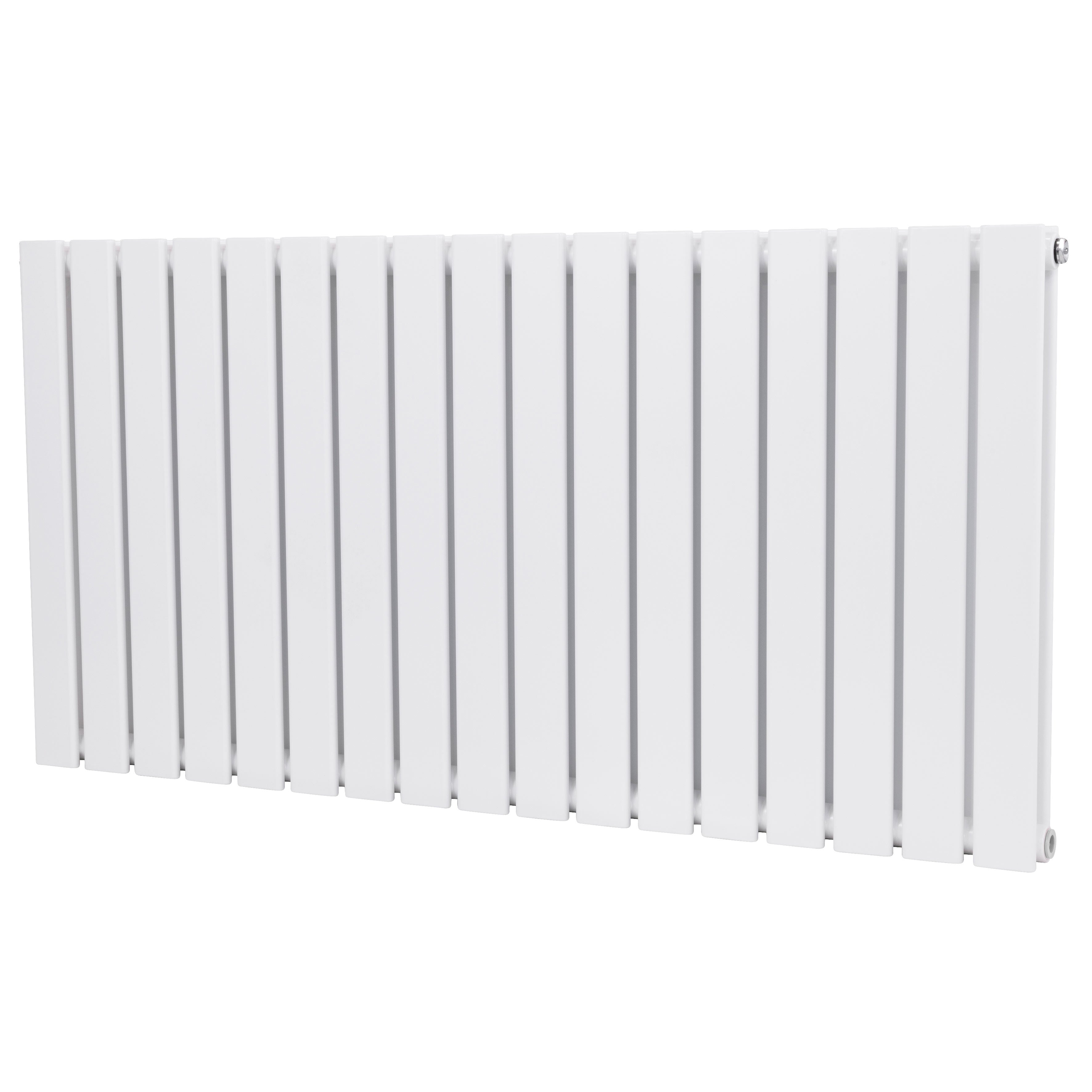 Baridi Horizontal Radiator Contemporary Double Flat Panel Design 600 x 1190mm, White - DH352