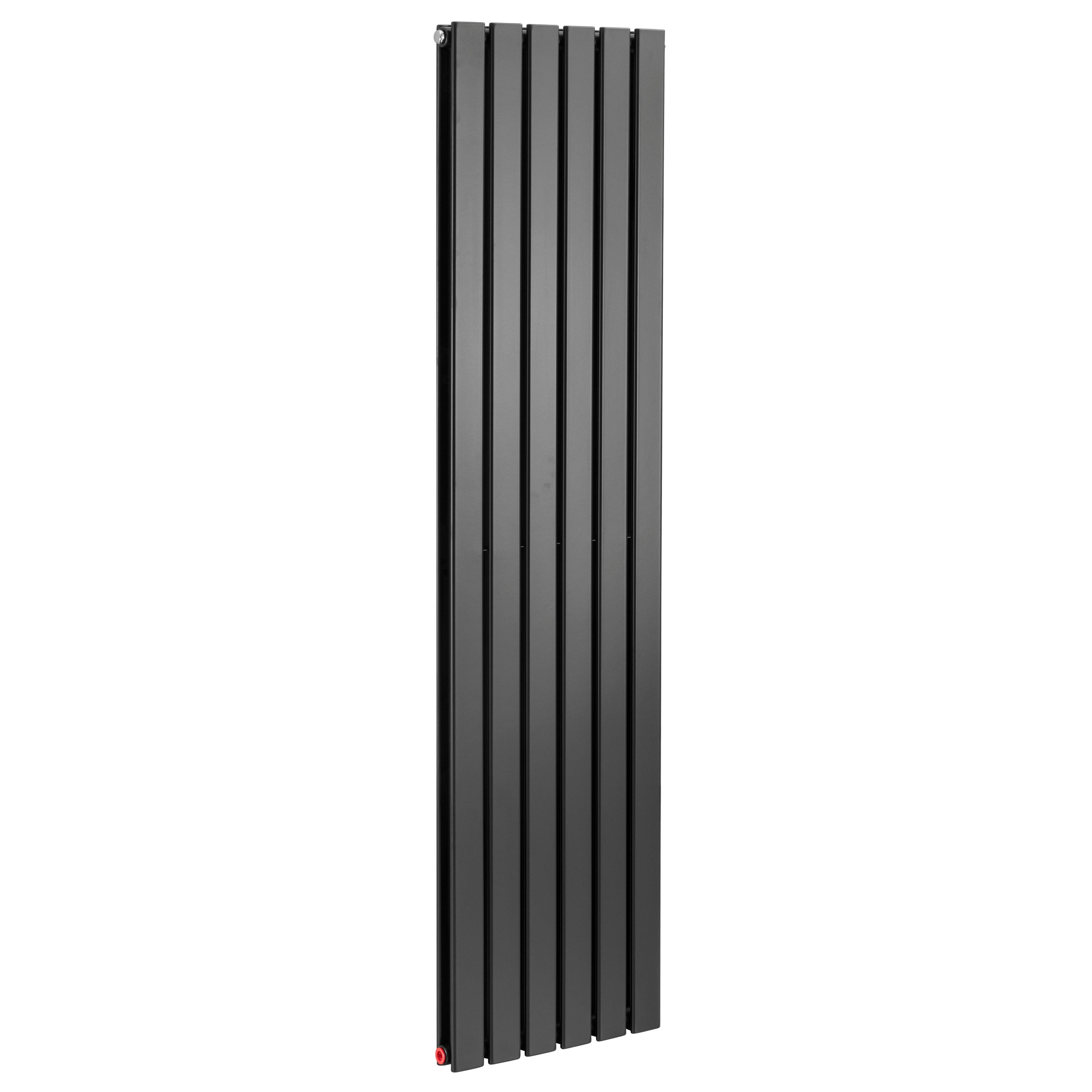 Vertical Radiator Contemporary Double Flat Panel Design 420 x 1800mm – Black