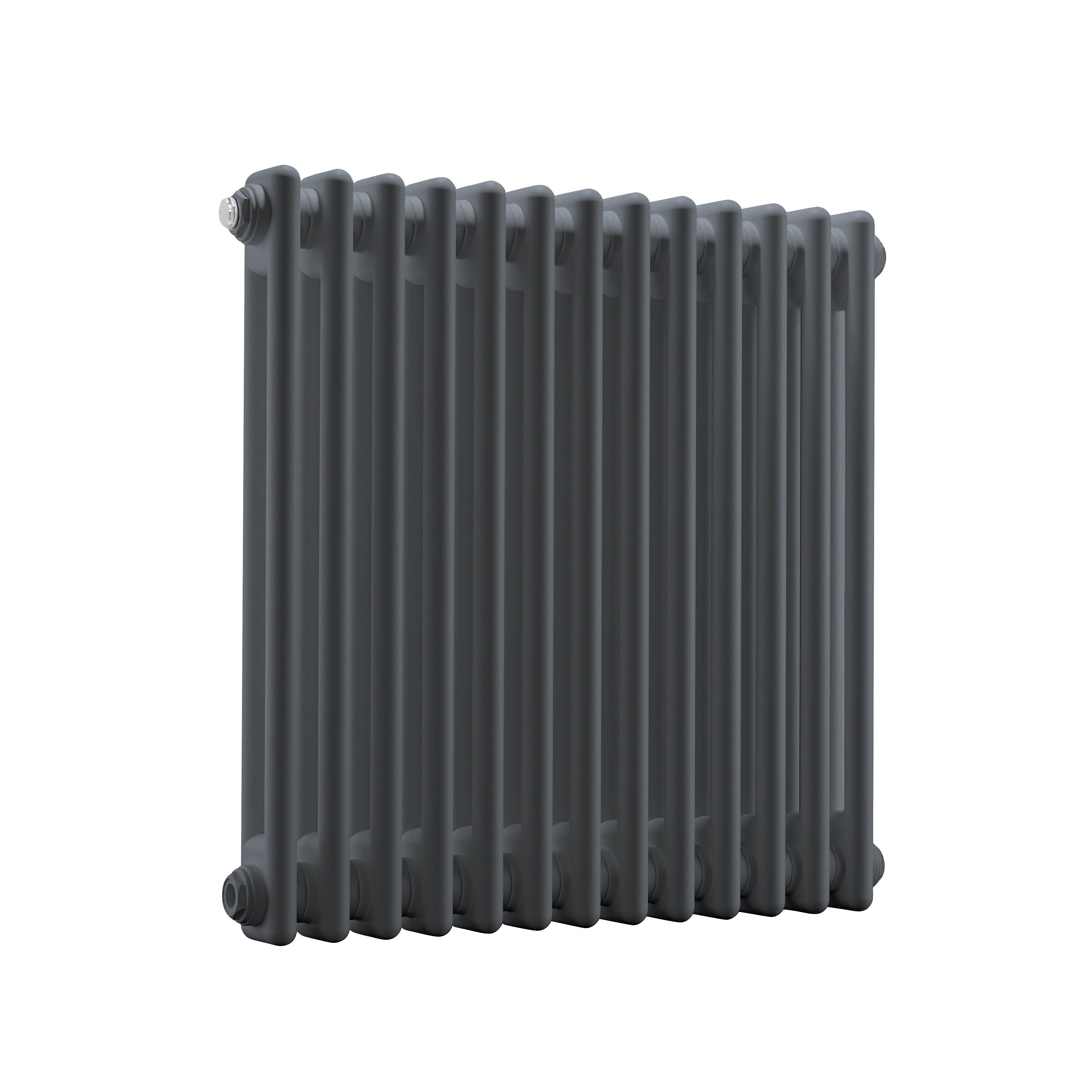 Horizontal Traditional 2 Column Radiator 600 x 607mm, Anthracite - DH357