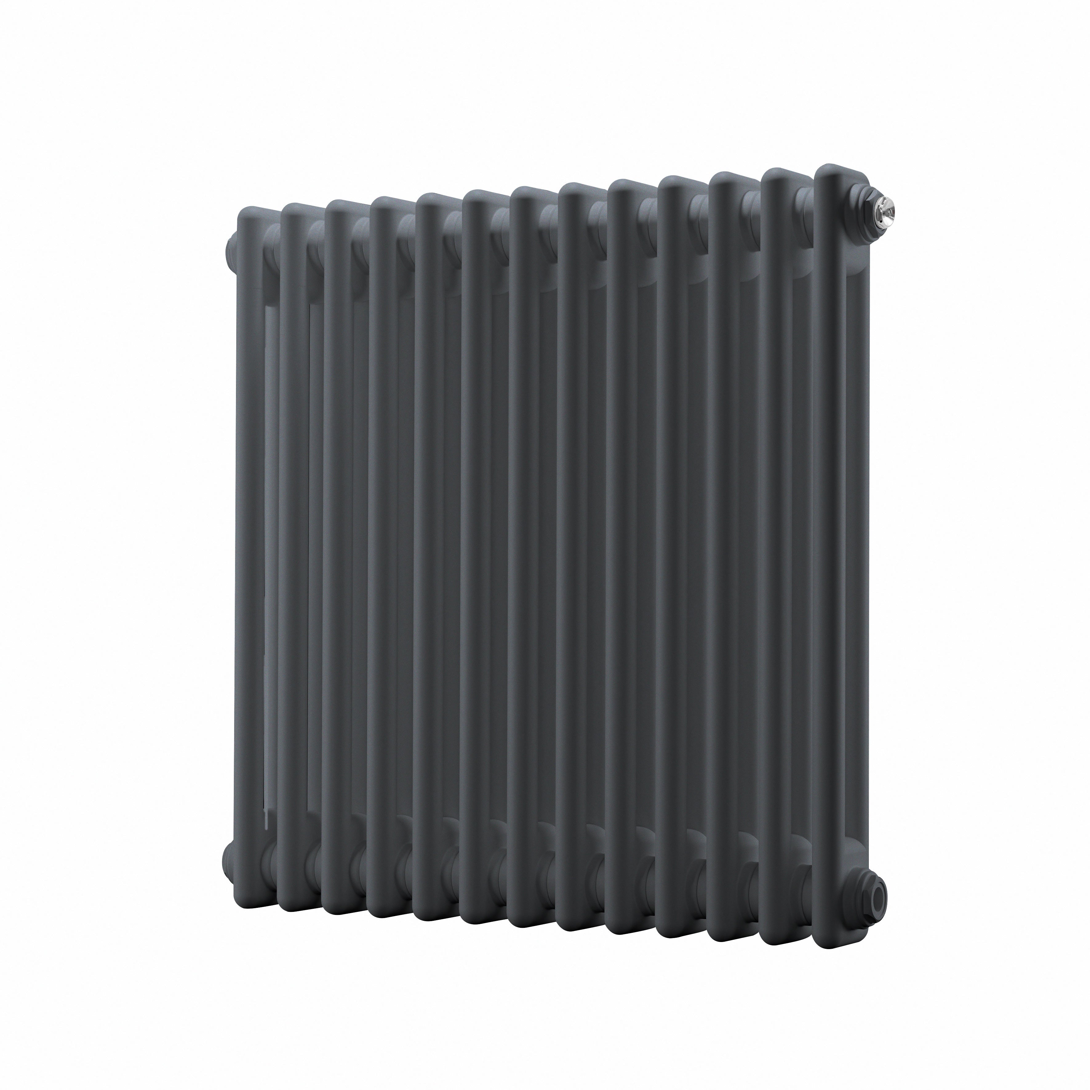 Horizontal Traditional 2 Column Radiator 600 x 607mm, Anthracite - DH357