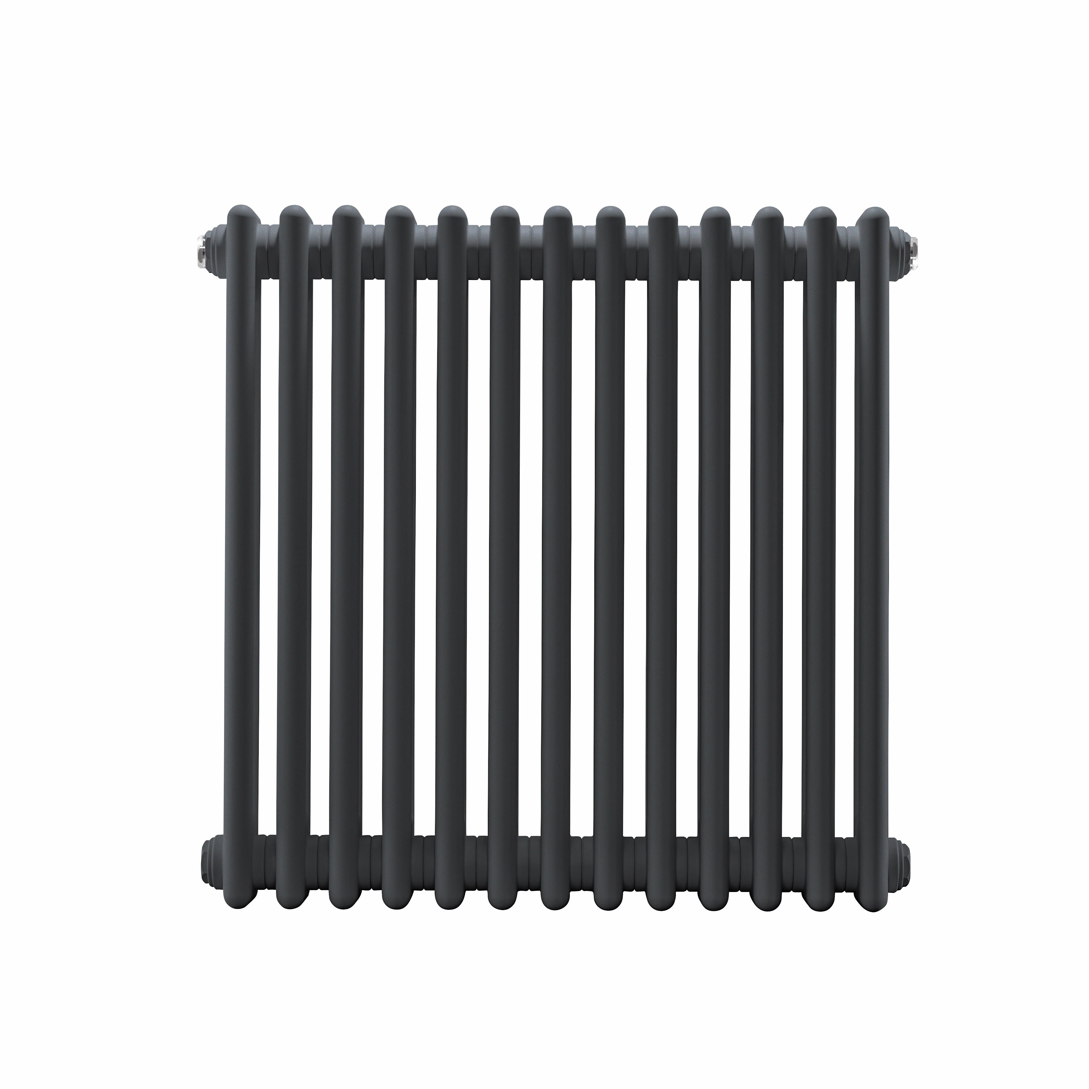 Horizontal Traditional 2 Column Radiator 600 x 607mm, Anthracite - DH357