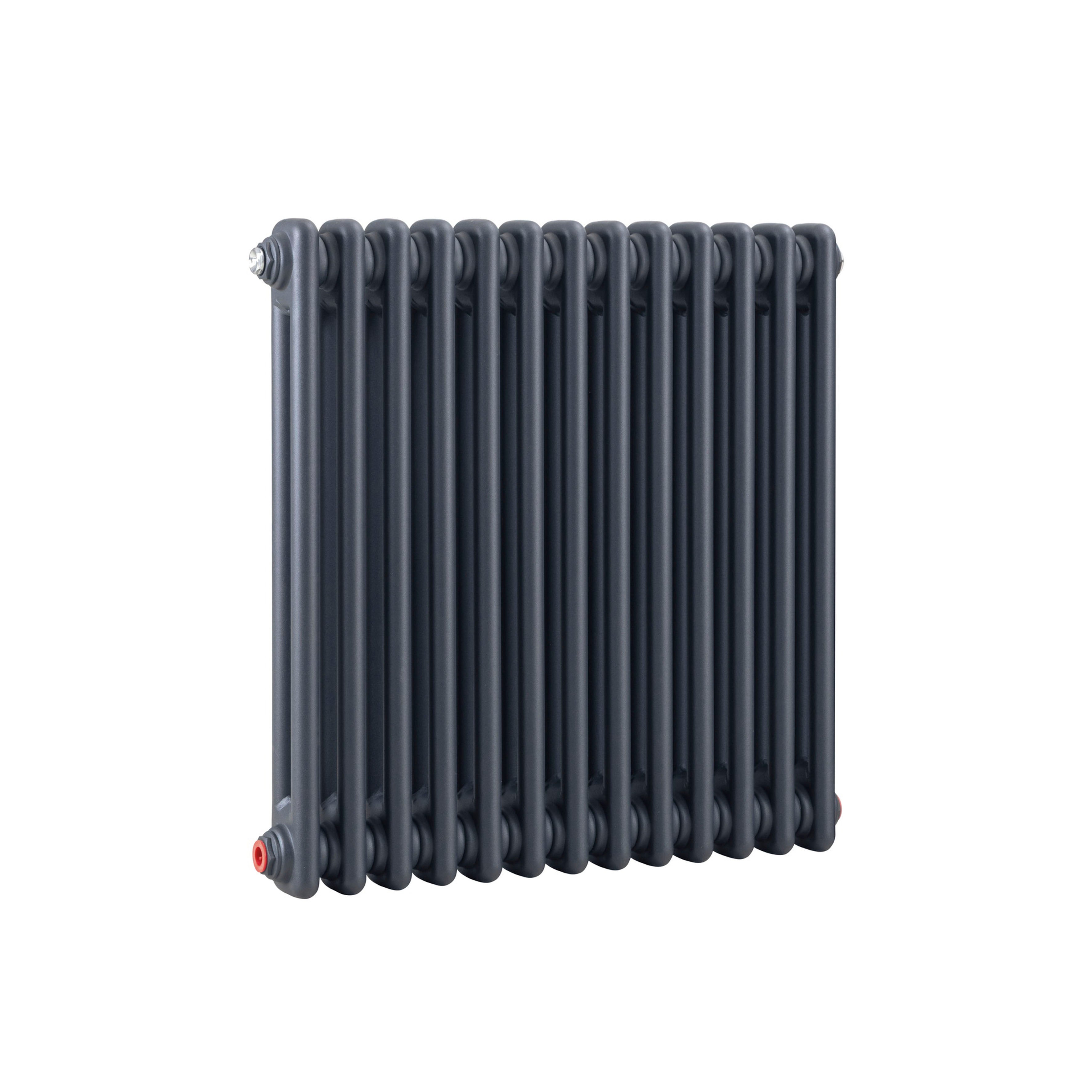 Horizontal Traditional 2 Column Radiator 600 x 607mm, Anthracite - DH357