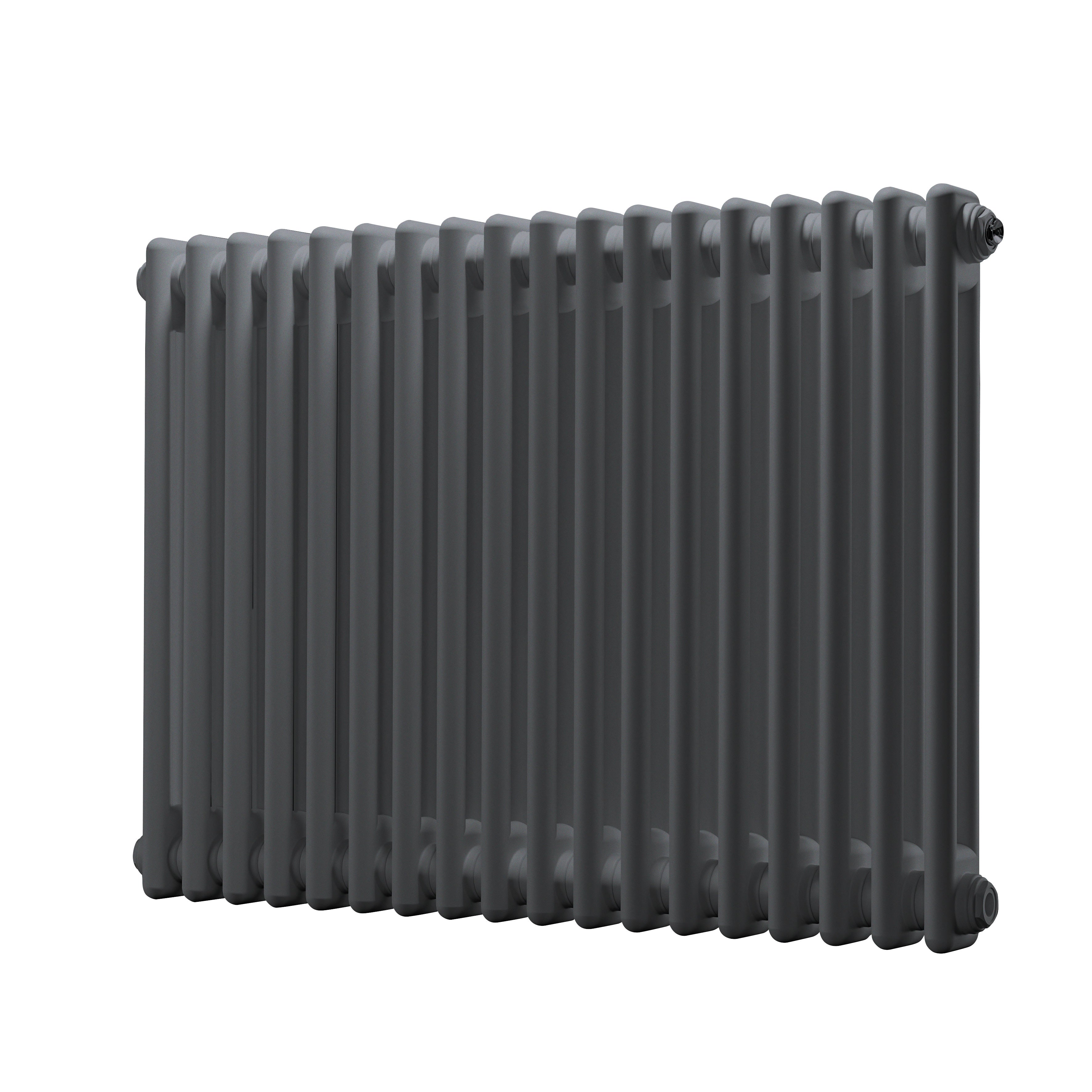 Horizontal Traditional 2 Column Radiator 600 x 832mm, Anthracite - DH358