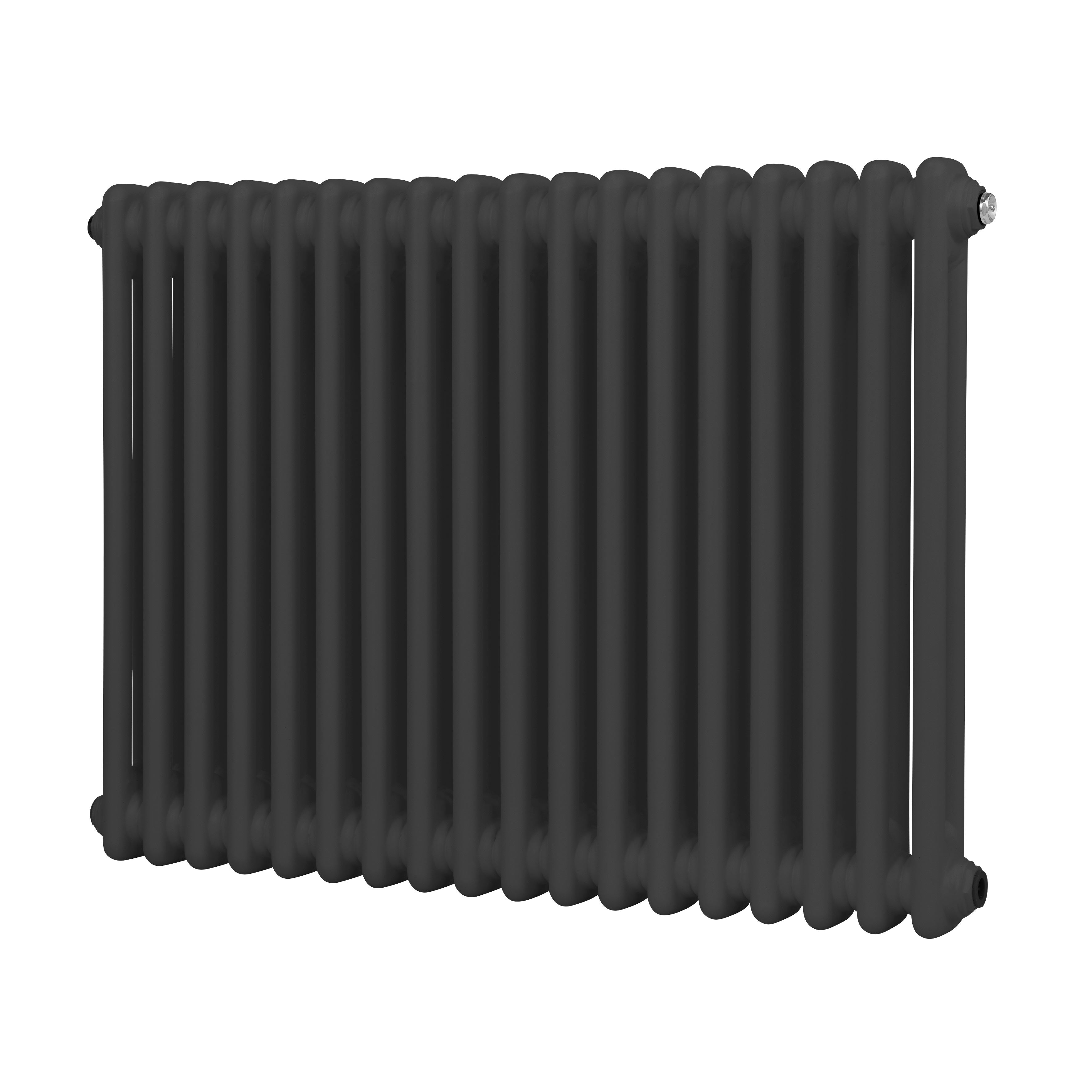 Baridi Horizontal Traditional 2 Column Radiator 600 x 832mm, Anthracite - DH358