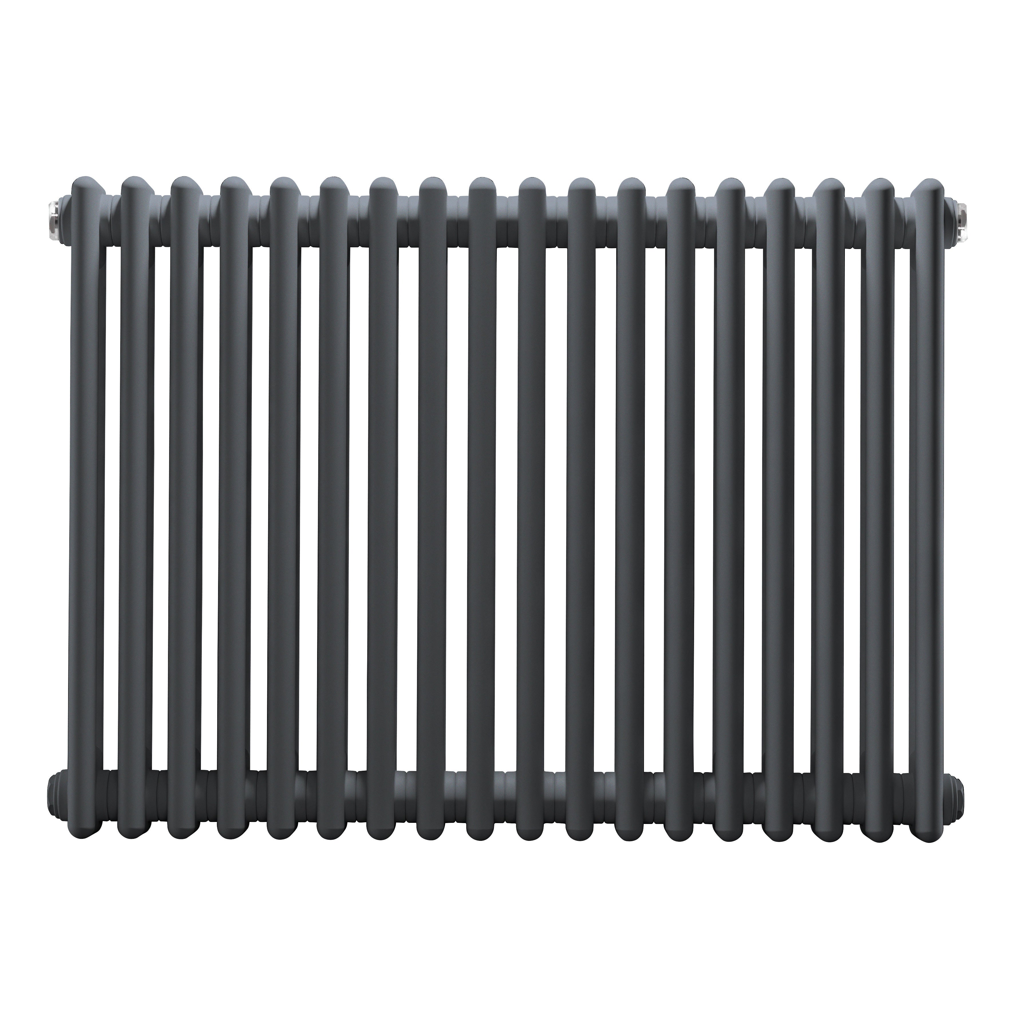 Horizontal Traditional 2 Column Radiator 600 x 832mm, Anthracite - DH358