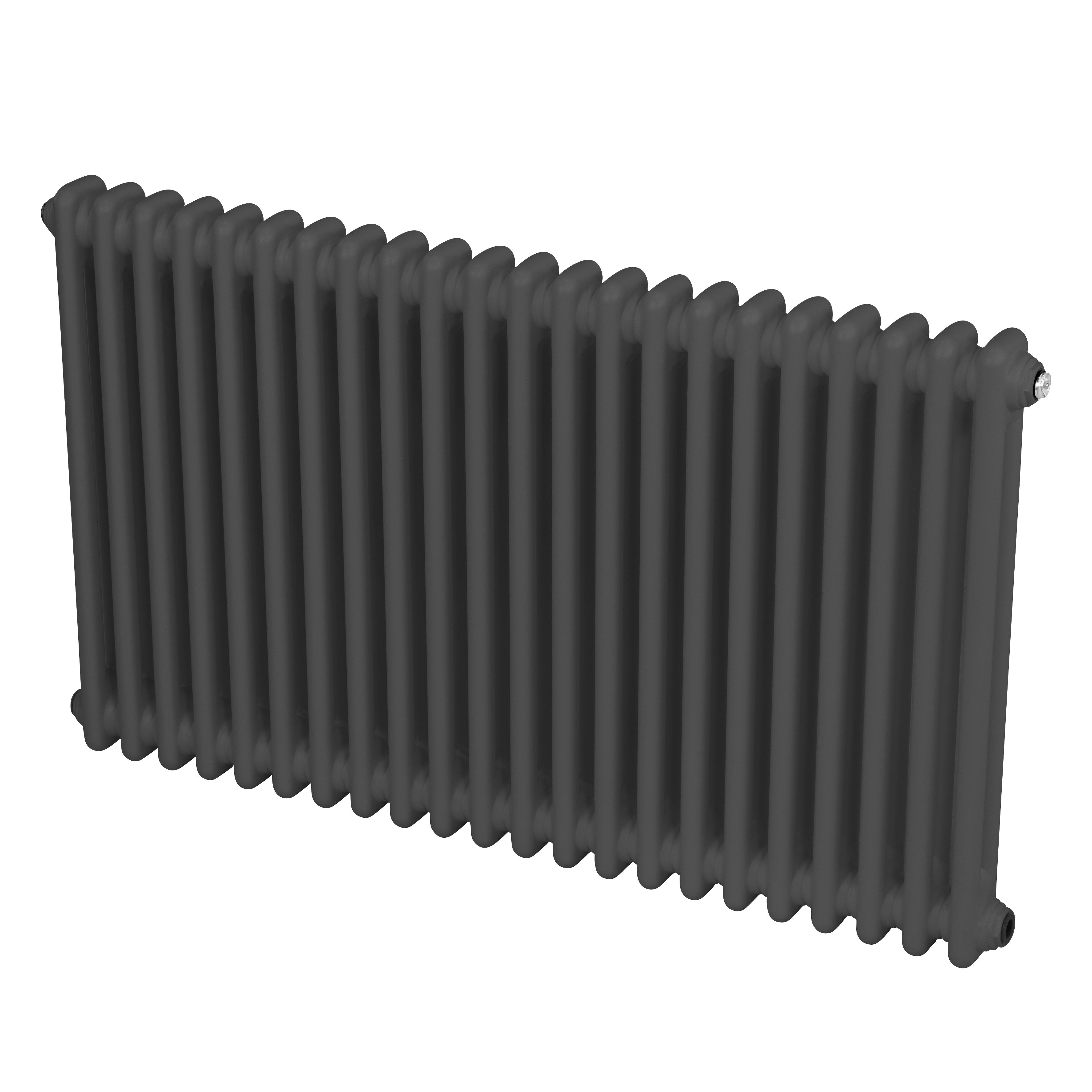 Baridi Horizontal Traditional 2 Column Radiator 600 x 1012mm, Anthracite - DH359