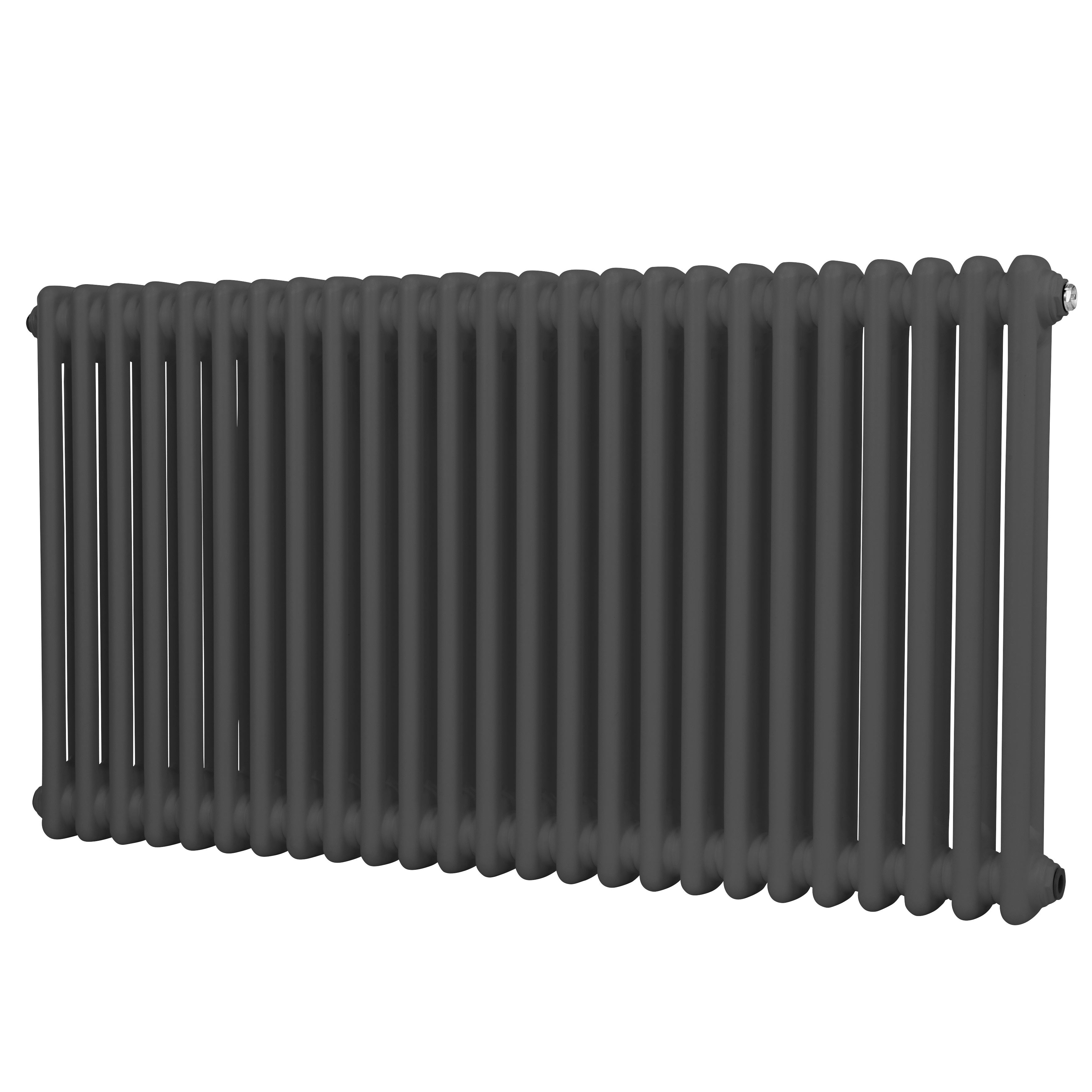 Baridi Horizontal Traditional 2 Column Radiator 600 x 1147mm, Anthracite - DH360
