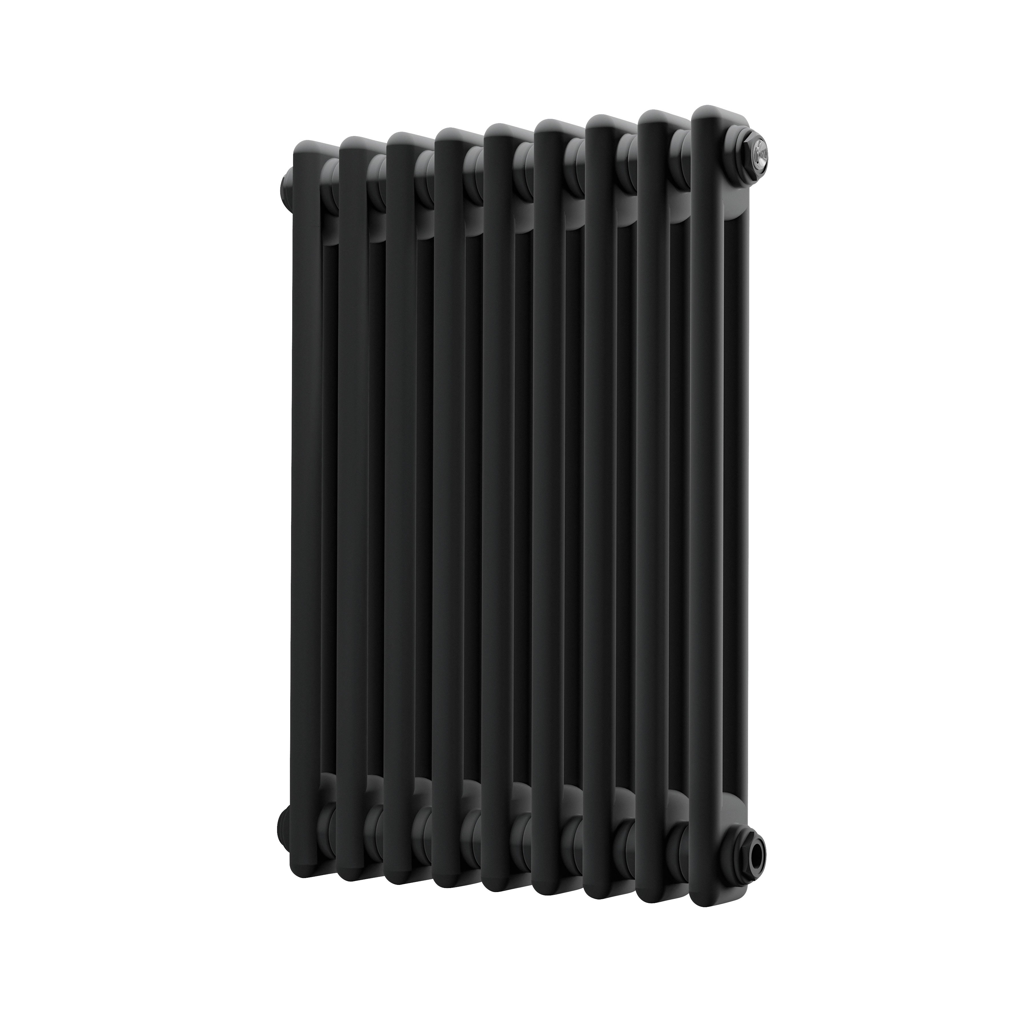 Horizontal Traditional 2 Column Radiator 600 x 427mm, Black - DH361