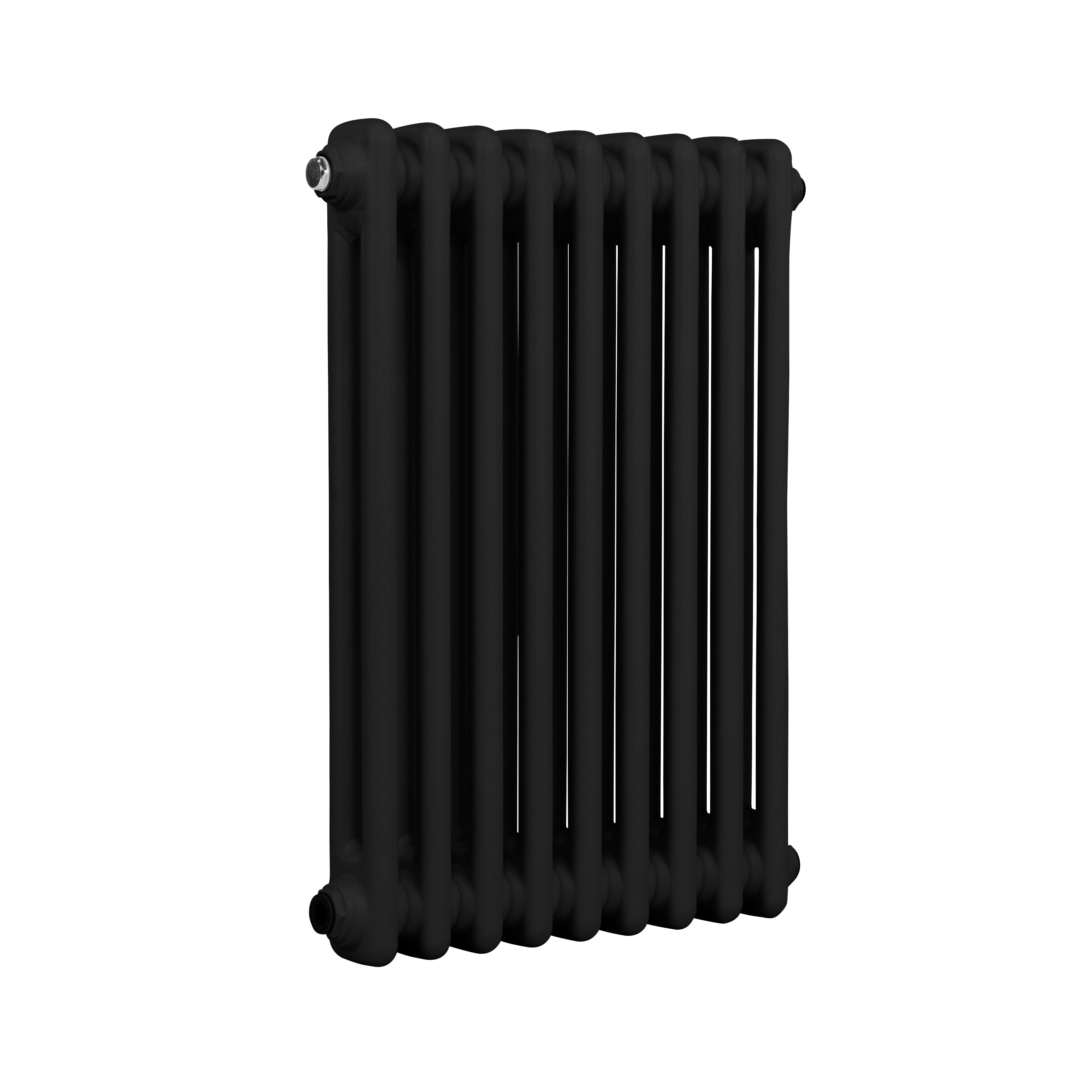 Baridi Horizontal Traditional 2 Column Radiator 600 x 427mm, Black - DH361