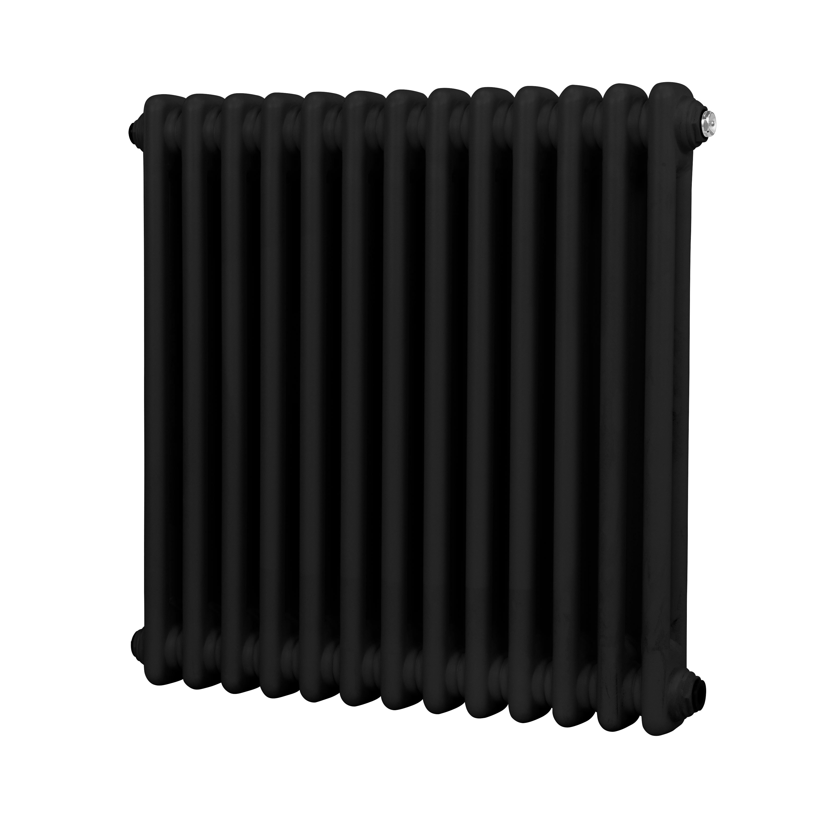 Baridi Horizontal Traditional 2 Column Radiator 600 x 607mm, Black - DH362