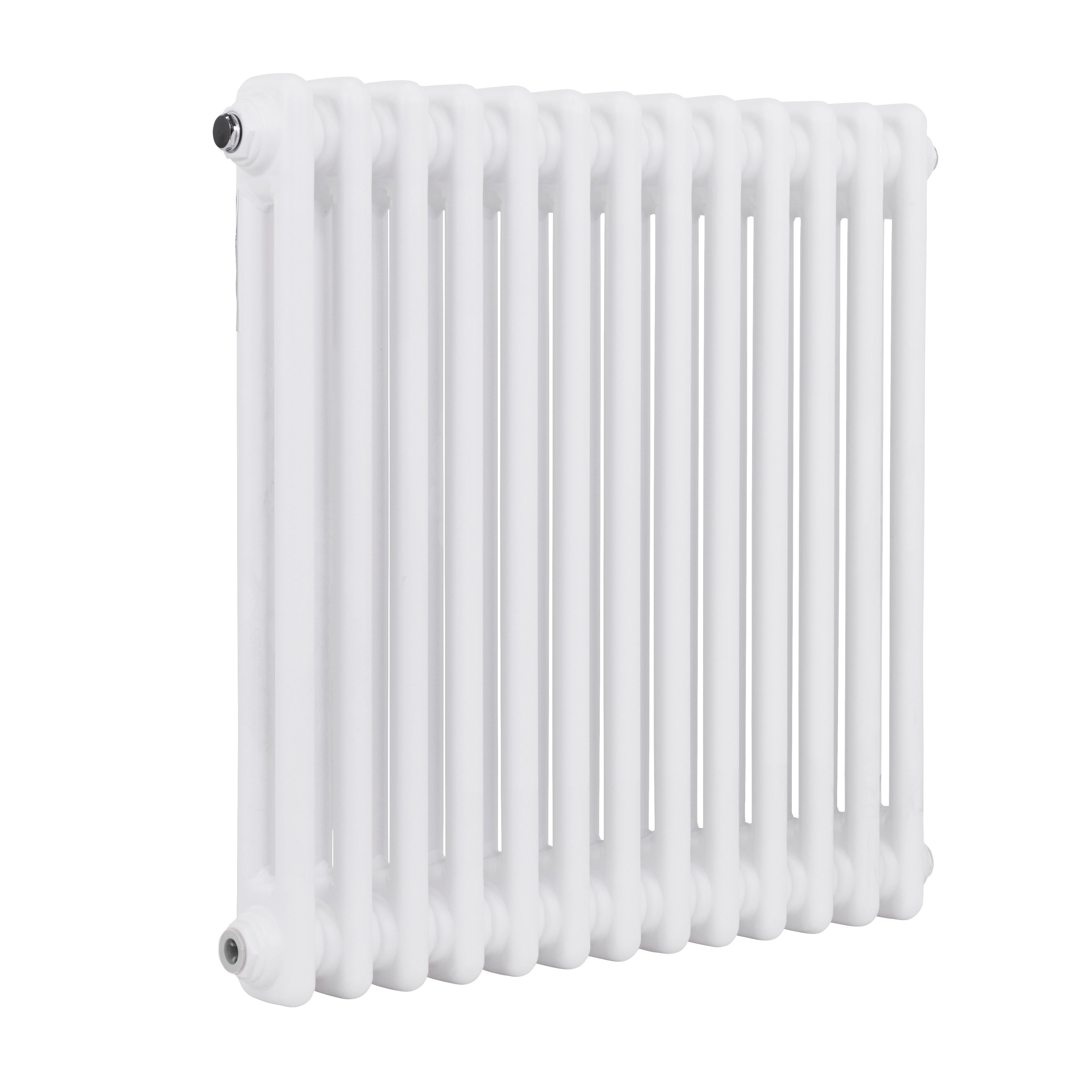 Baridi Horizontal Traditional 2 Column Radiator 600 x 607mm, White - DH367
