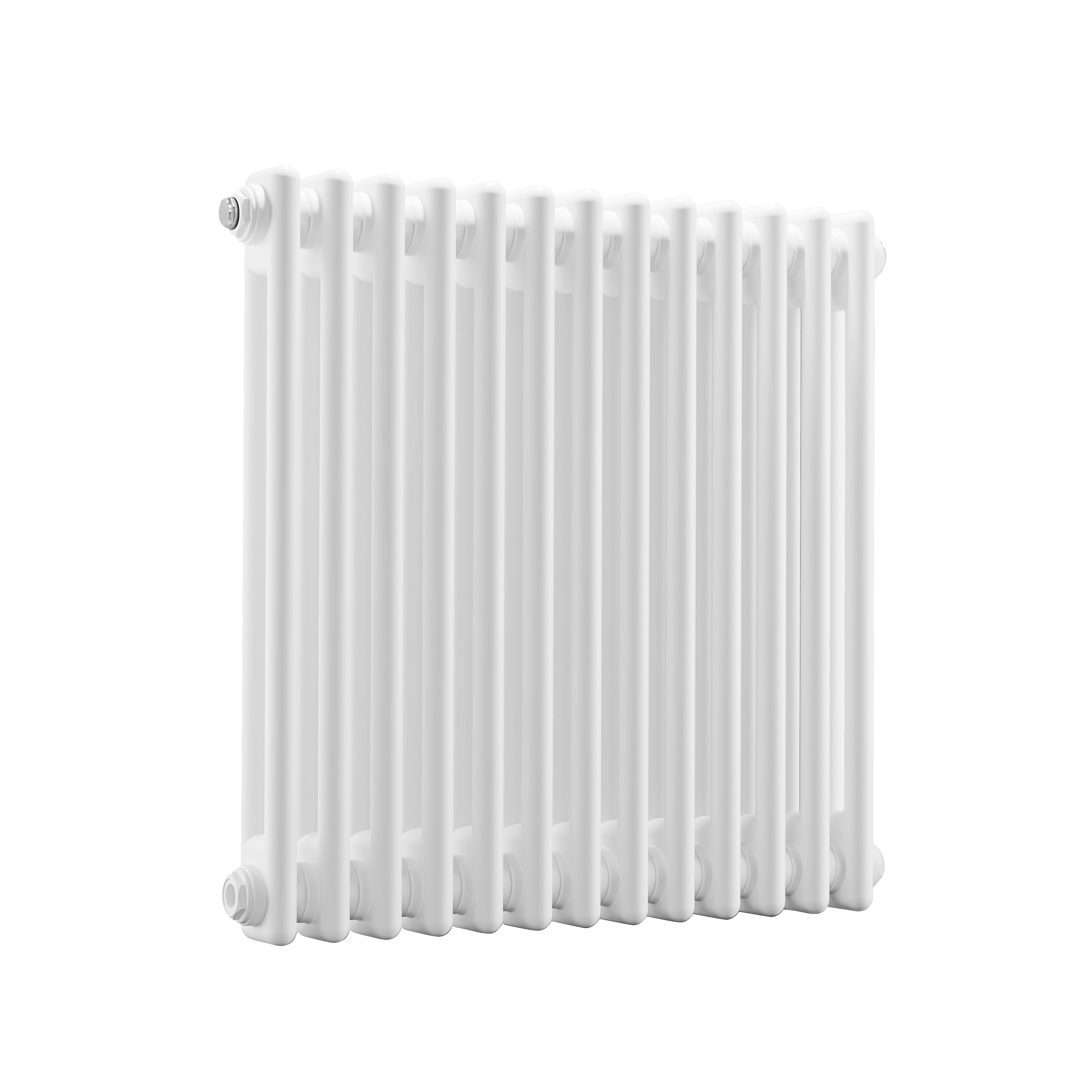 Horizontal Traditional 2 Column Radiator 600 x 607mm, White - DH367