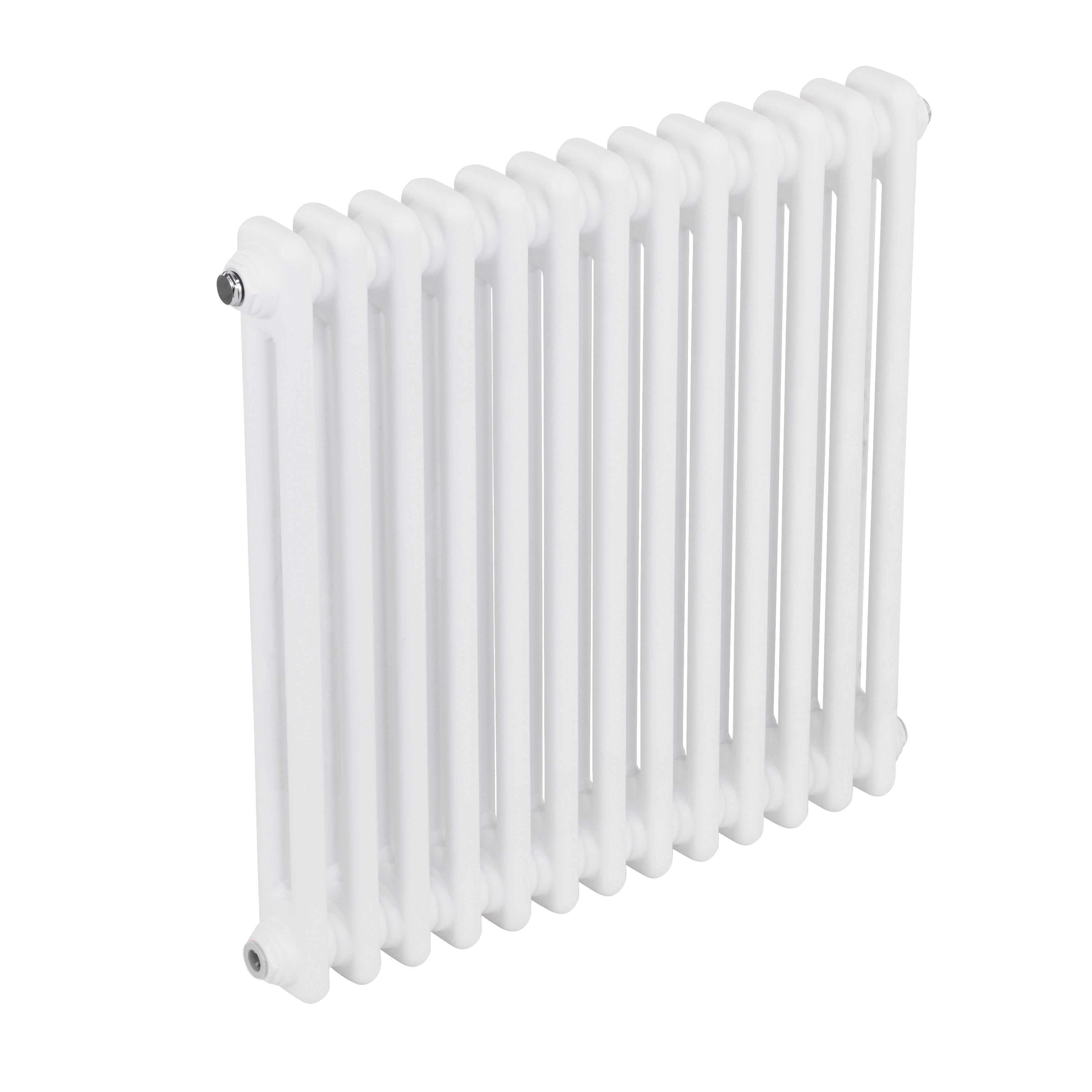 Baridi Horizontal Traditional 2 Column Radiator 600 x 607mm, White - DH367