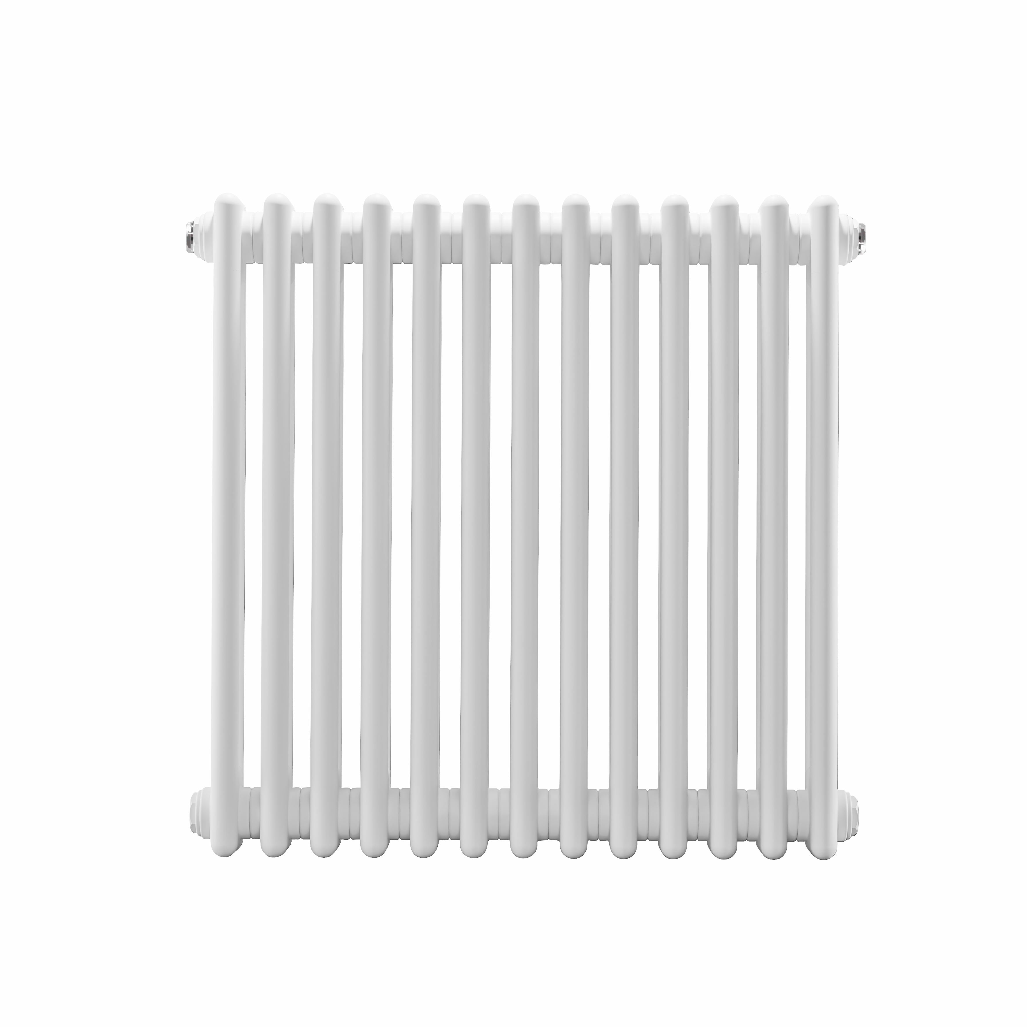 Horizontal Traditional 2 Column Radiator 600 x 607mm, White - DH367