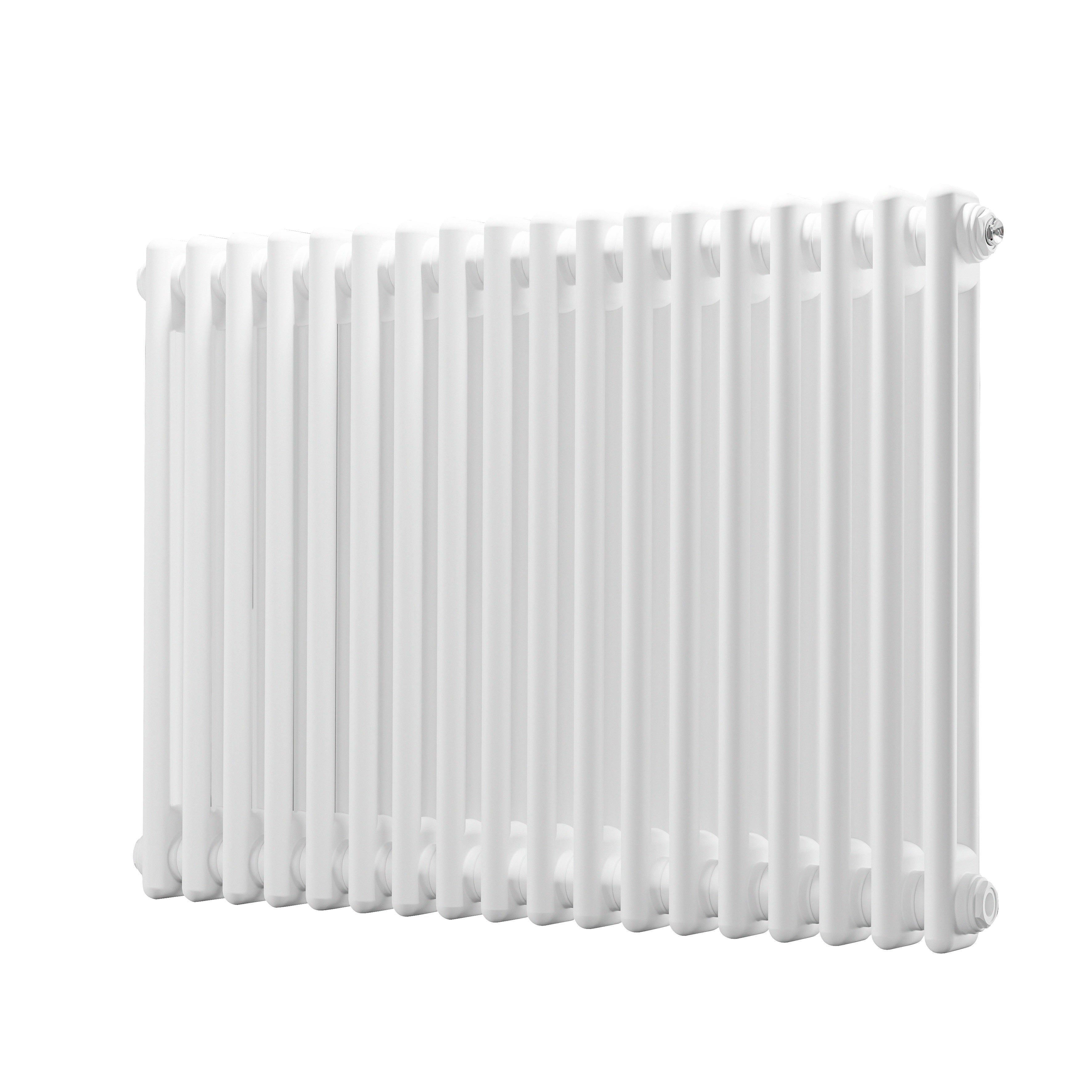 Horizontal Traditional 2 Column Radiator 600 x 832mm, White - DH368