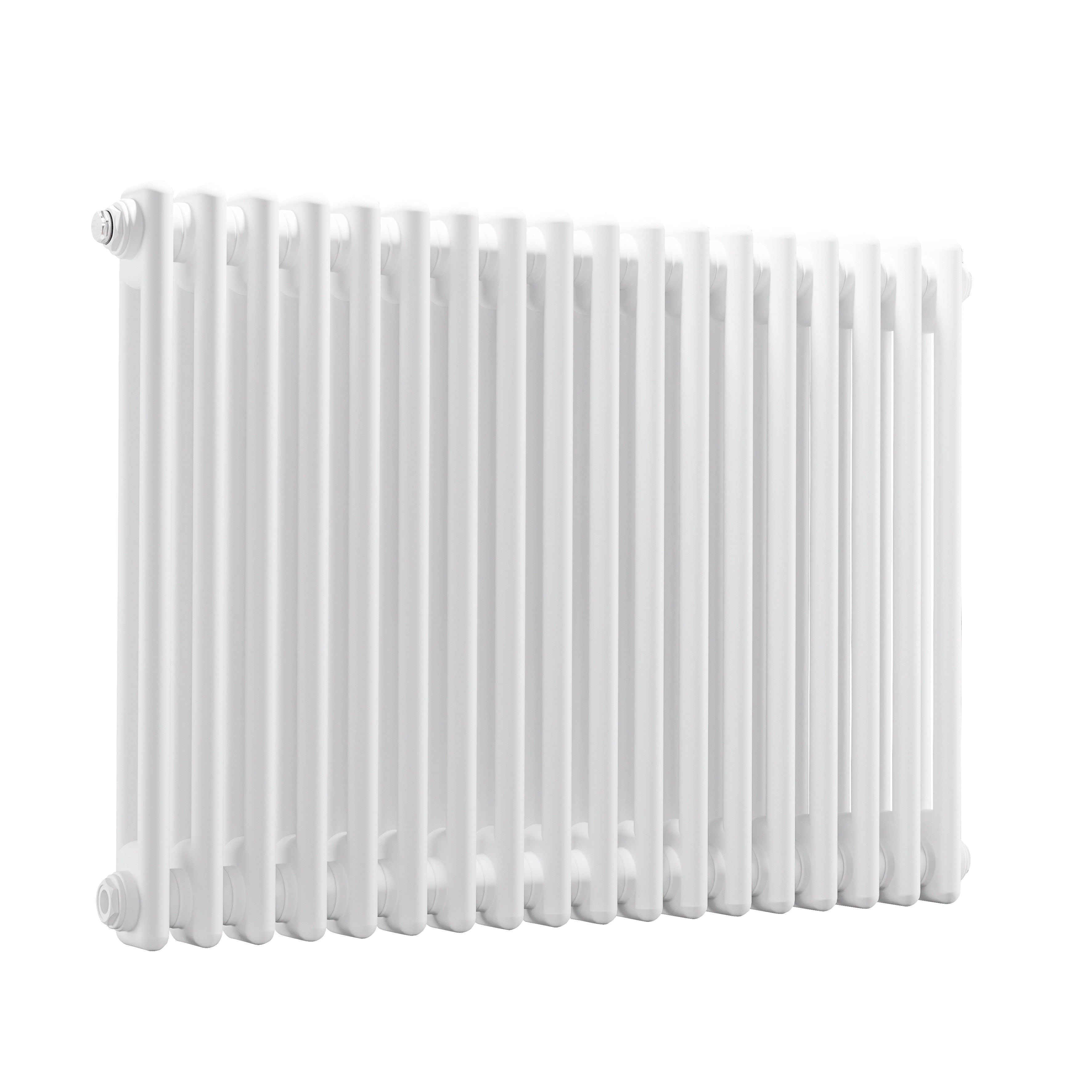 Horizontal Traditional 2 Column Radiator 600 x 832mm, White - DH368