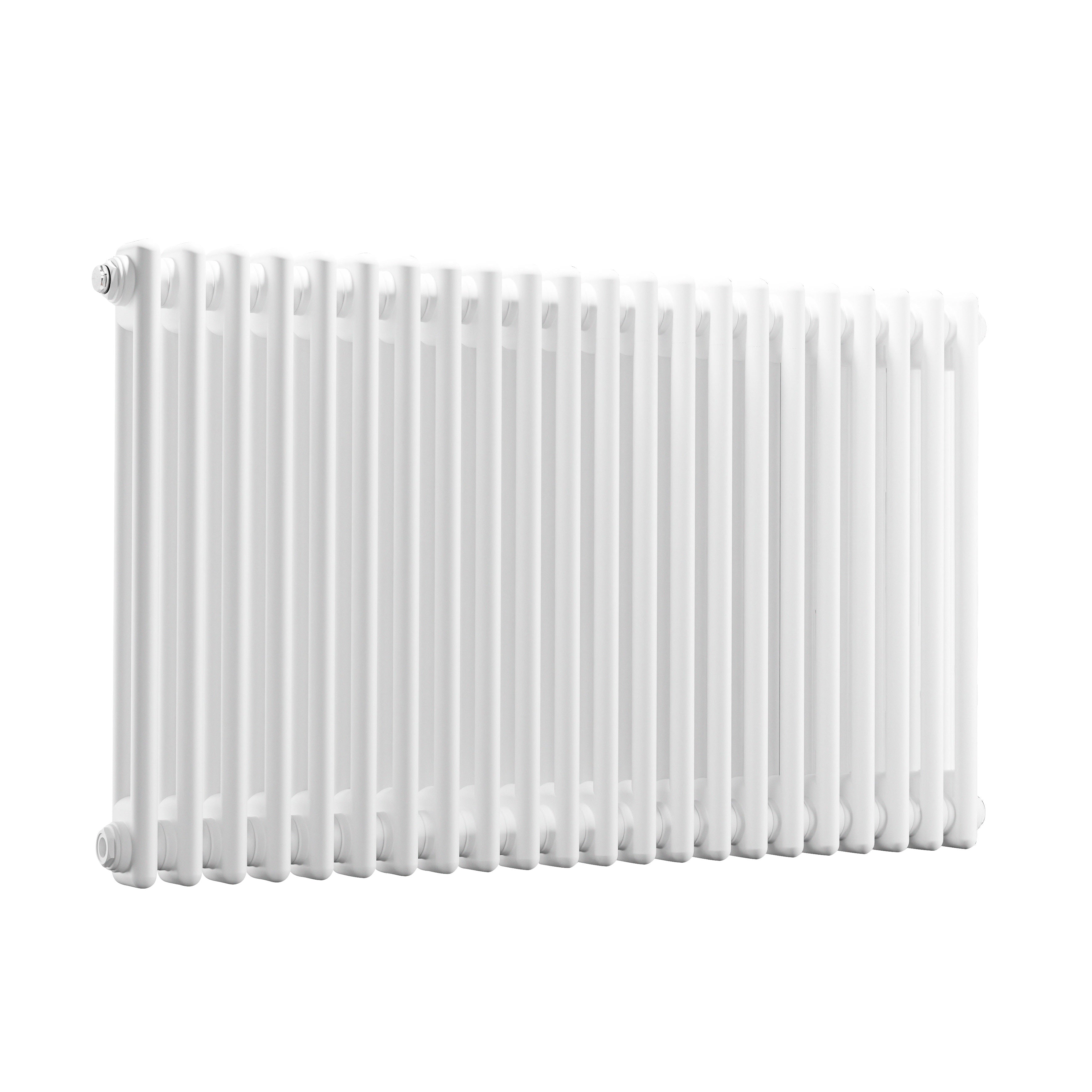 Horizontal Traditional 2 Column Radiator 600 x 1012mm, White - DH369