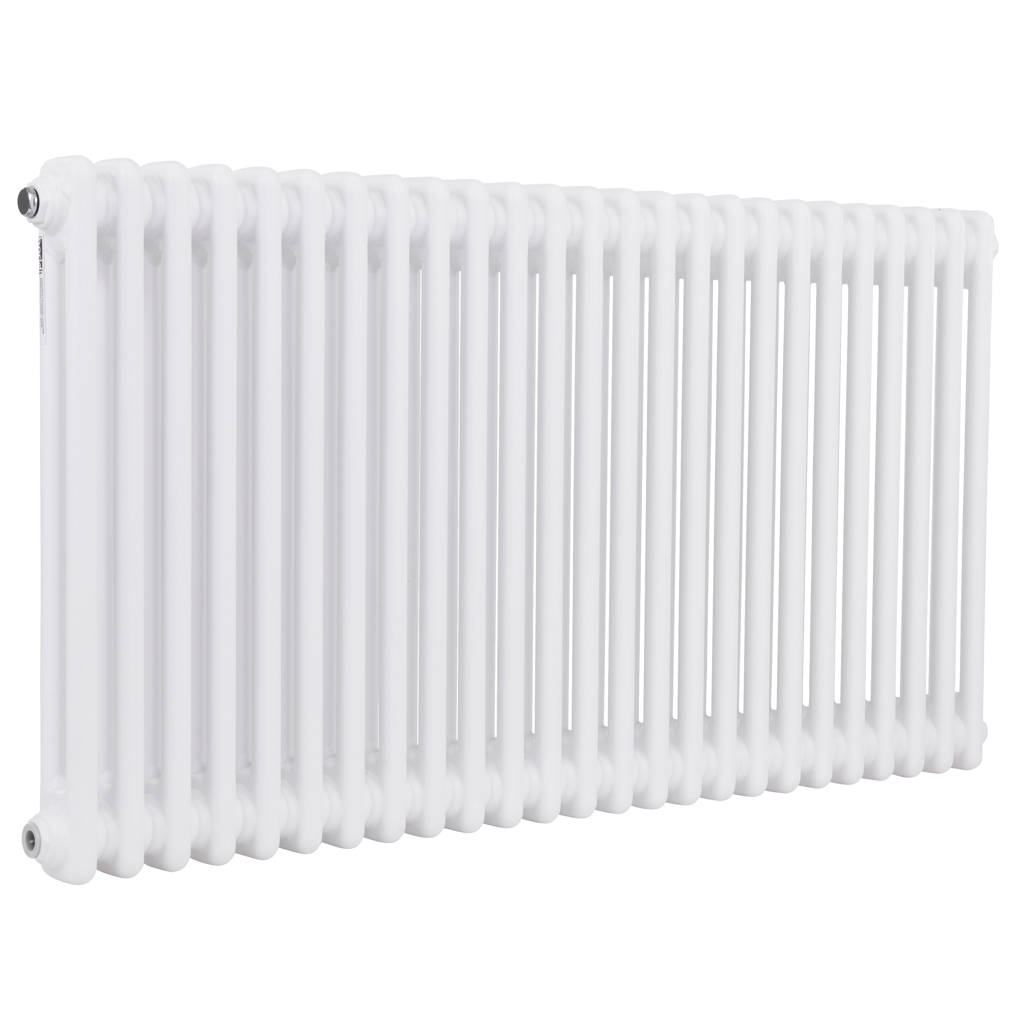 Baridi Horizontal Traditional 2 Column Radiator 600 x 1147mm, White - DH370