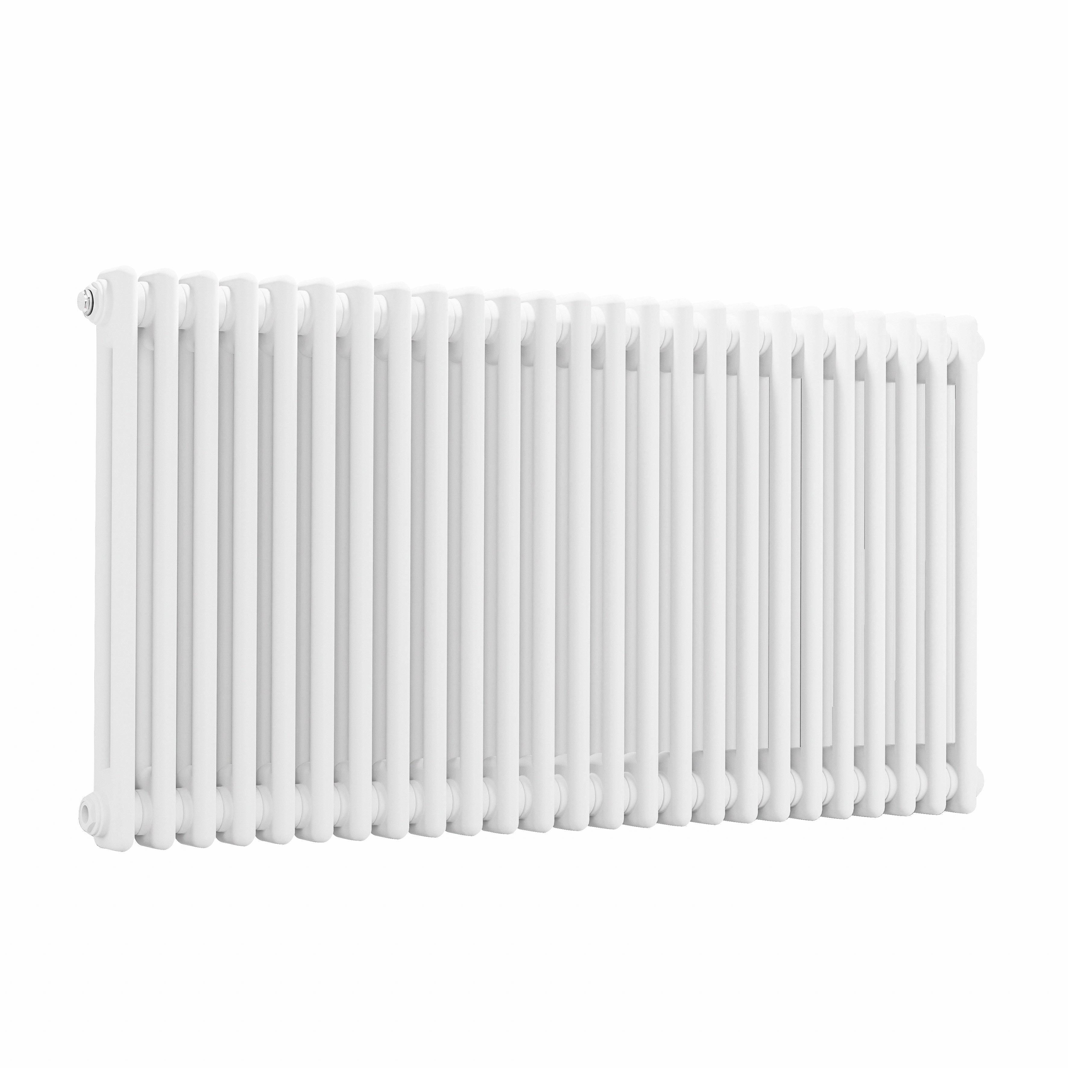 Horizontal Traditional 2 Column Radiator 600 x 1147mm, White - DH370