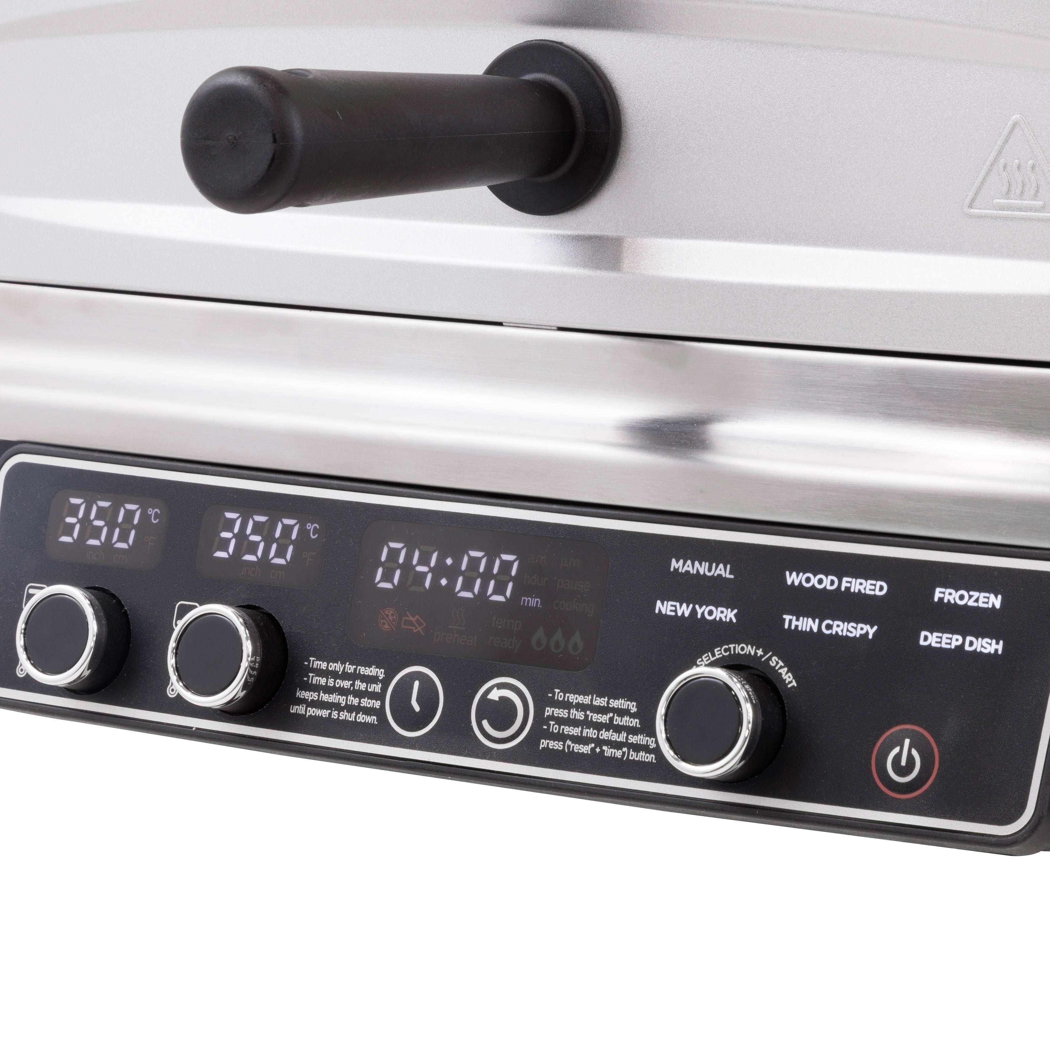Baridi Electric Pizza Oven 14" with Pizza Peel, Black/Stainless Steel - DH377
