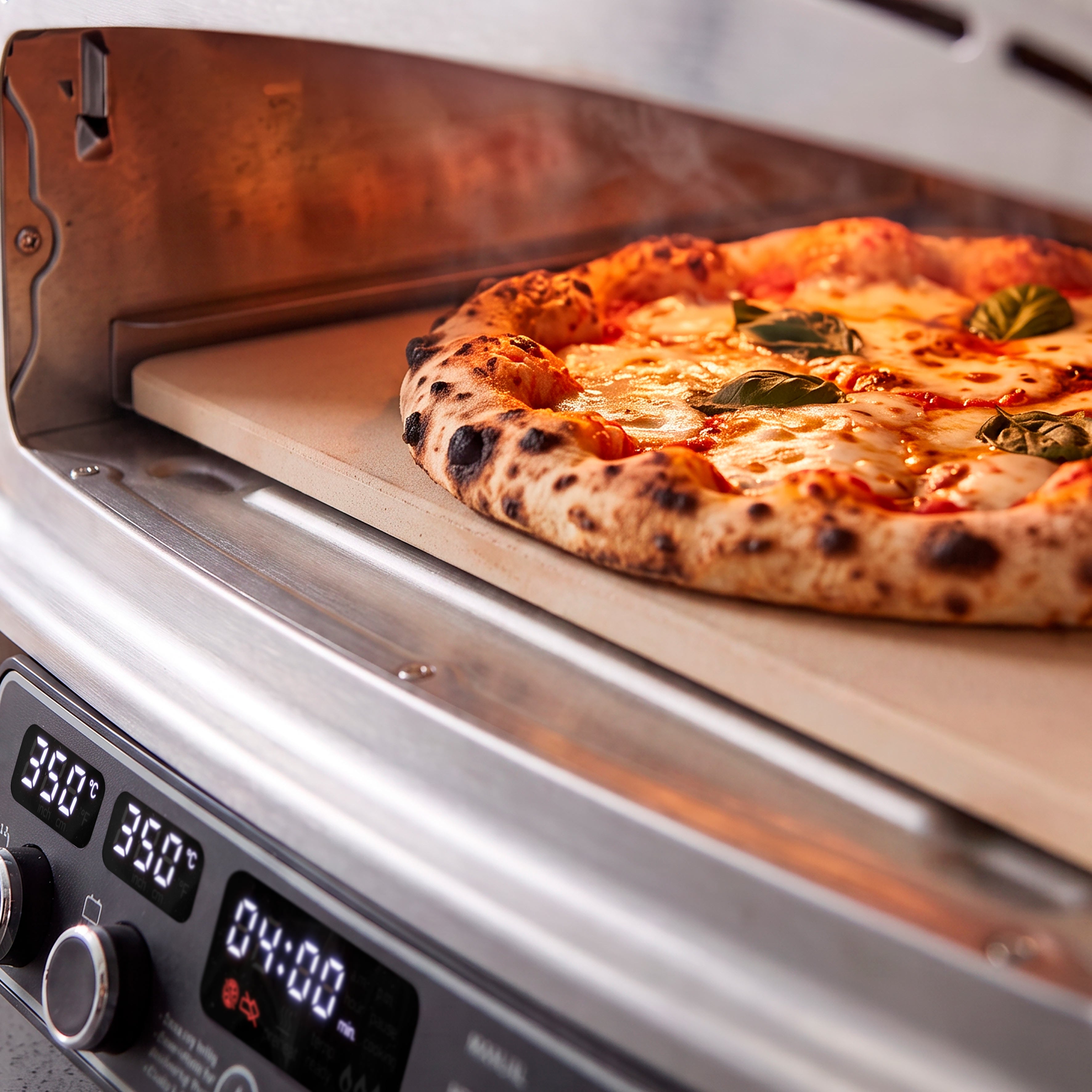 Baridi Electric Pizza Oven 14" with Pizza Peel, Black/Stainless Steel - DH377