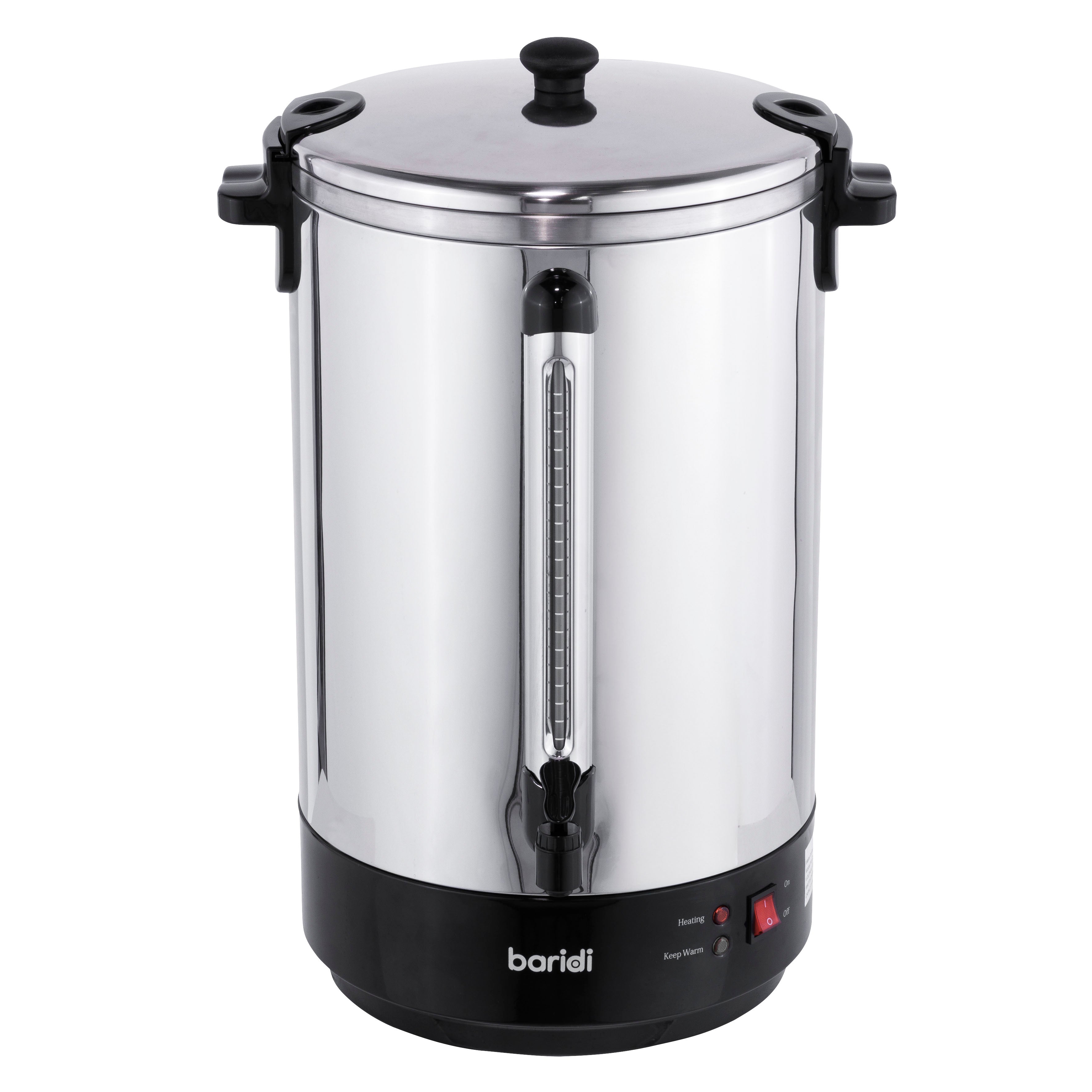 Baridi 30L Hot Water Boiler, Tea Urn with Drip Tray, Keep Warm Function - Stainless Steel - DH388