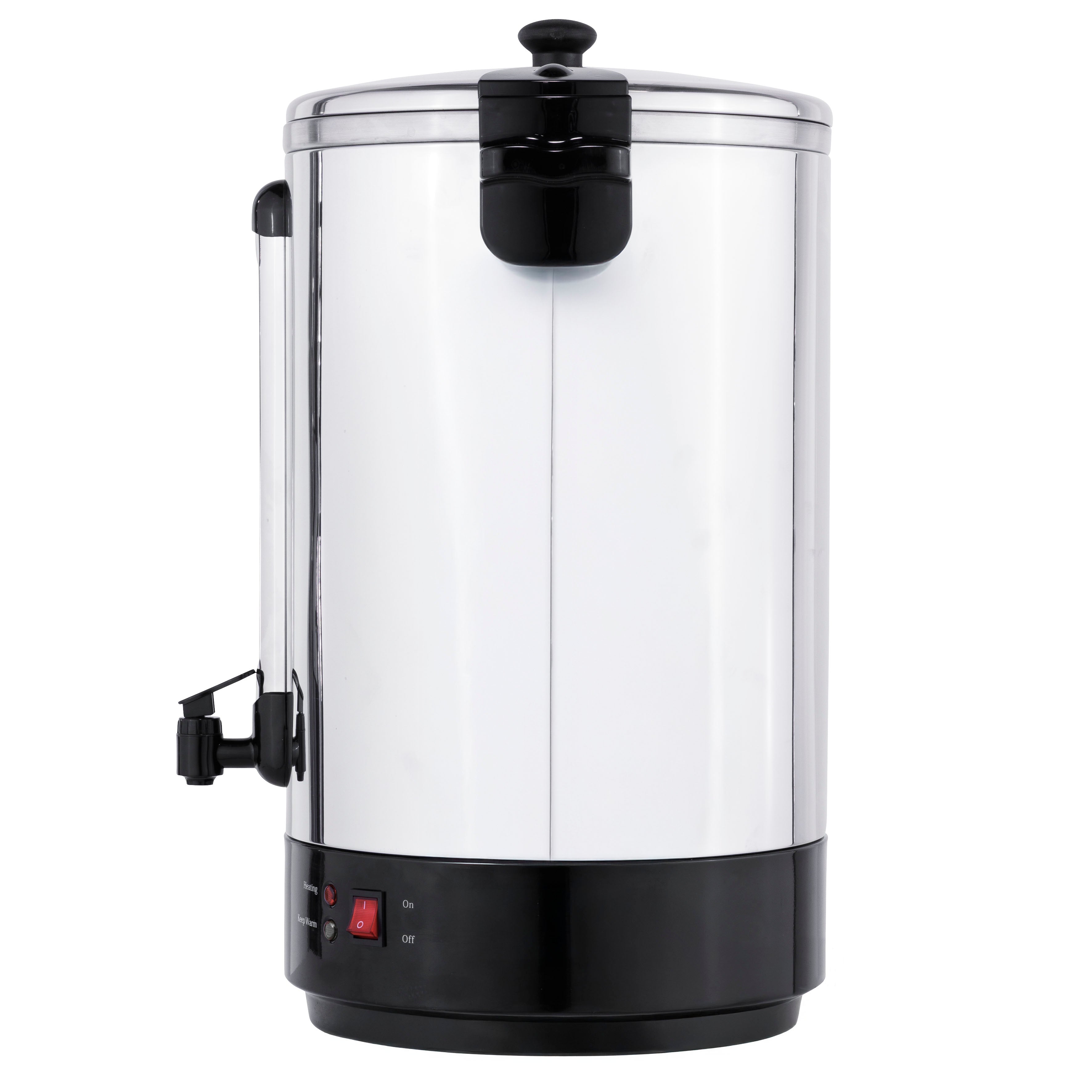 Baridi 30L Hot Water Boiler, Tea Urn with Drip Tray, Keep Warm Function - Stainless Steel - DH388