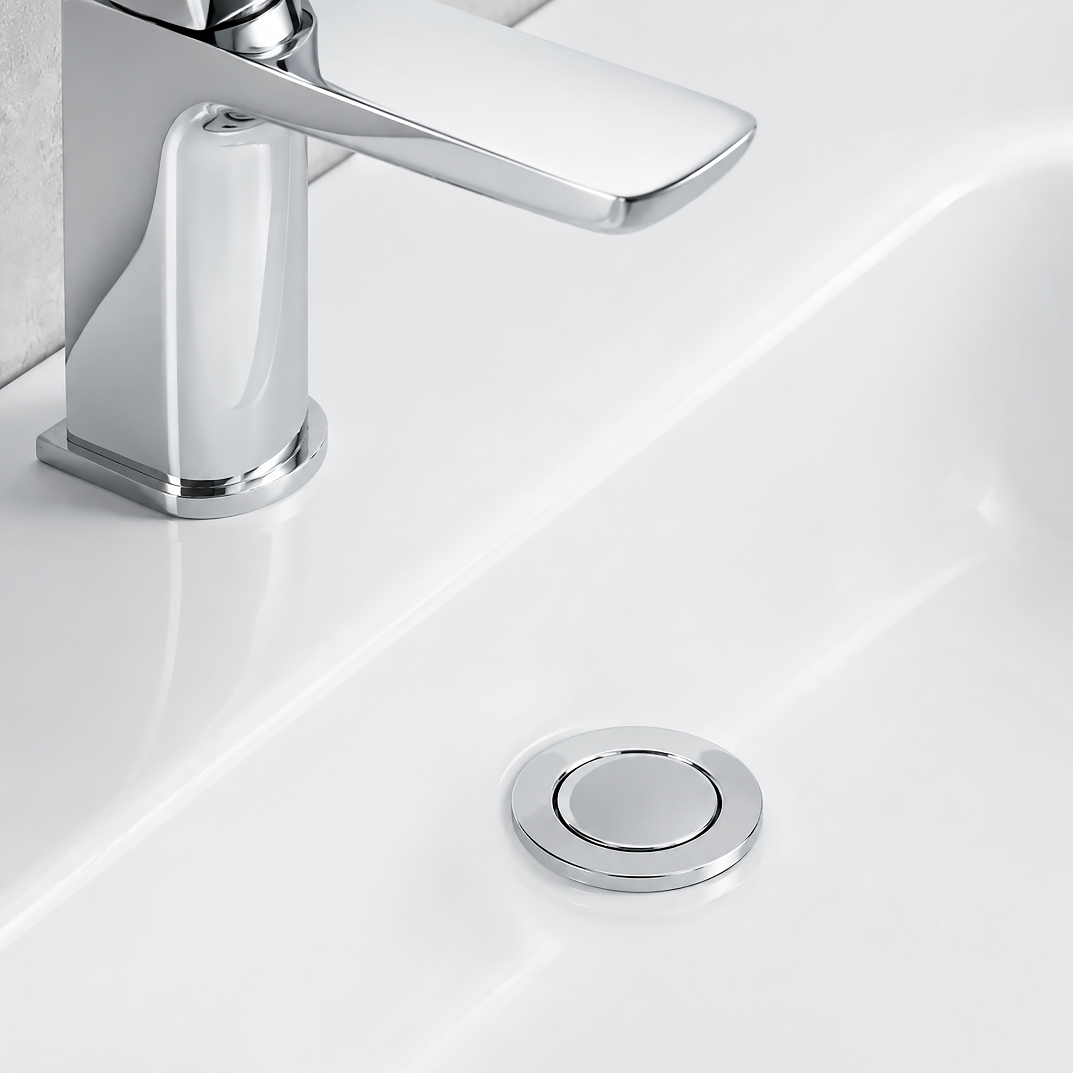 Baridi Basin Mixer Tap with Clicker Waste, Chrome - DH392