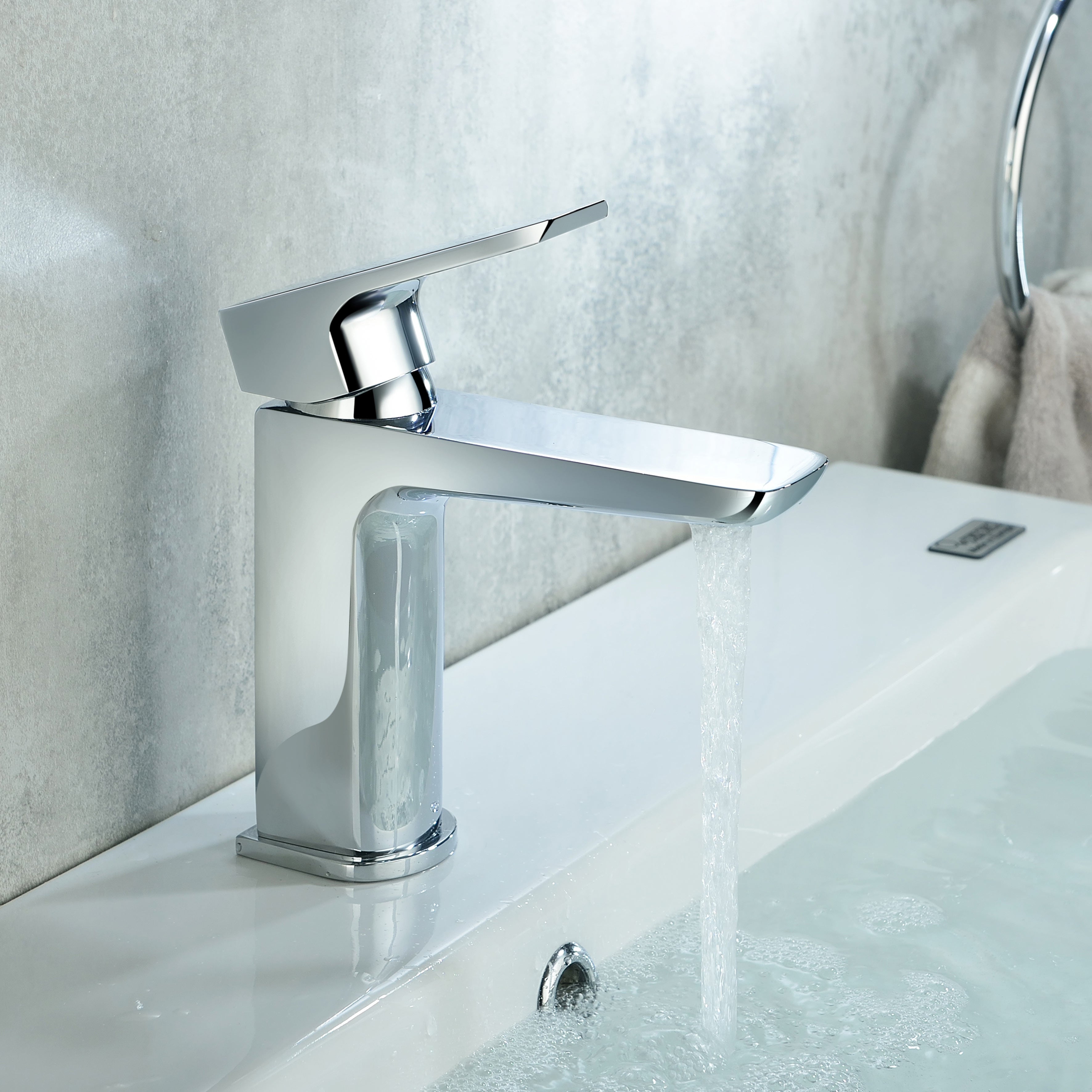 Baridi Basin Mixer Tap with Clicker Waste, Chrome - DH392
