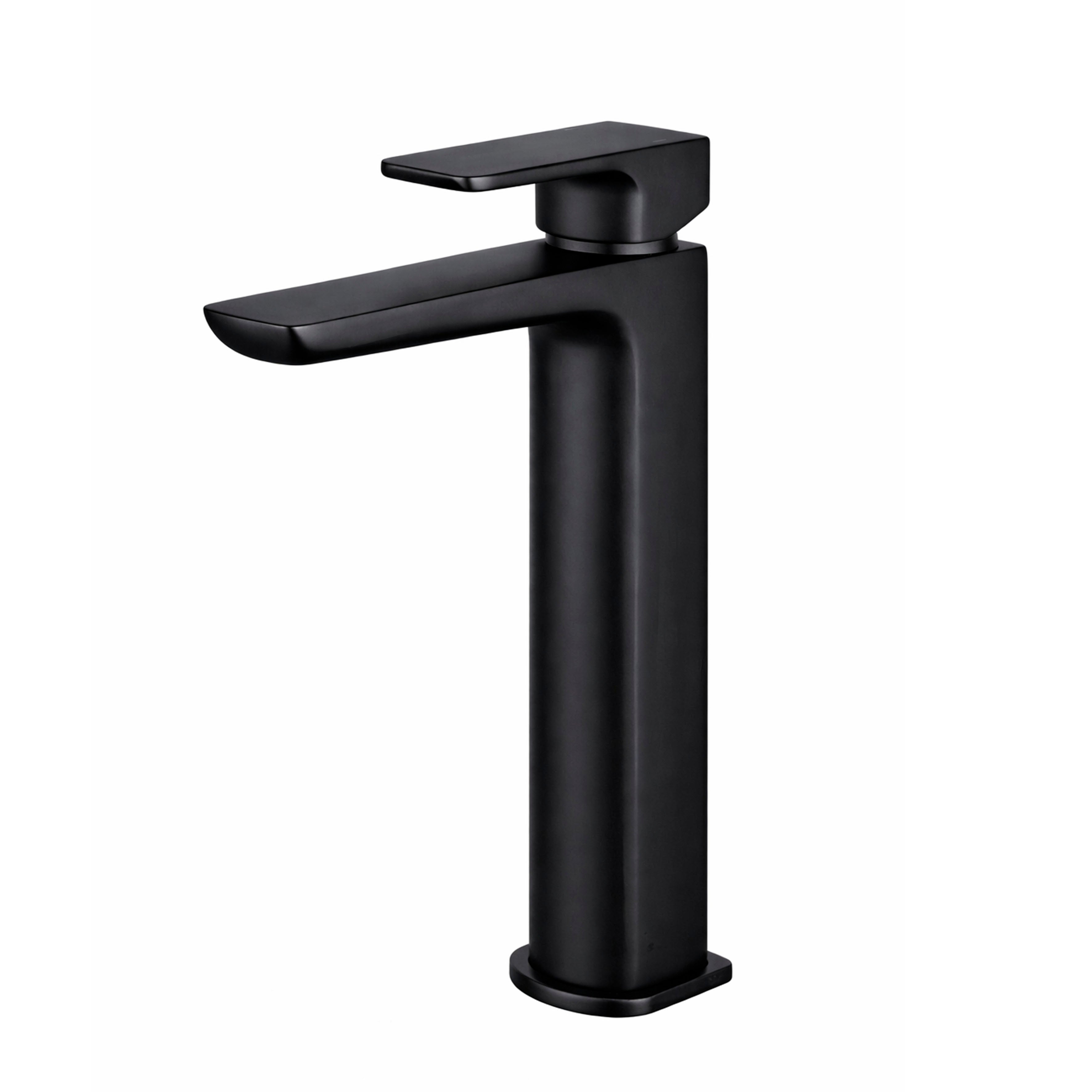 Baridi High Basin Mixer Tap with Clicker Waste, Matt Black - DH395