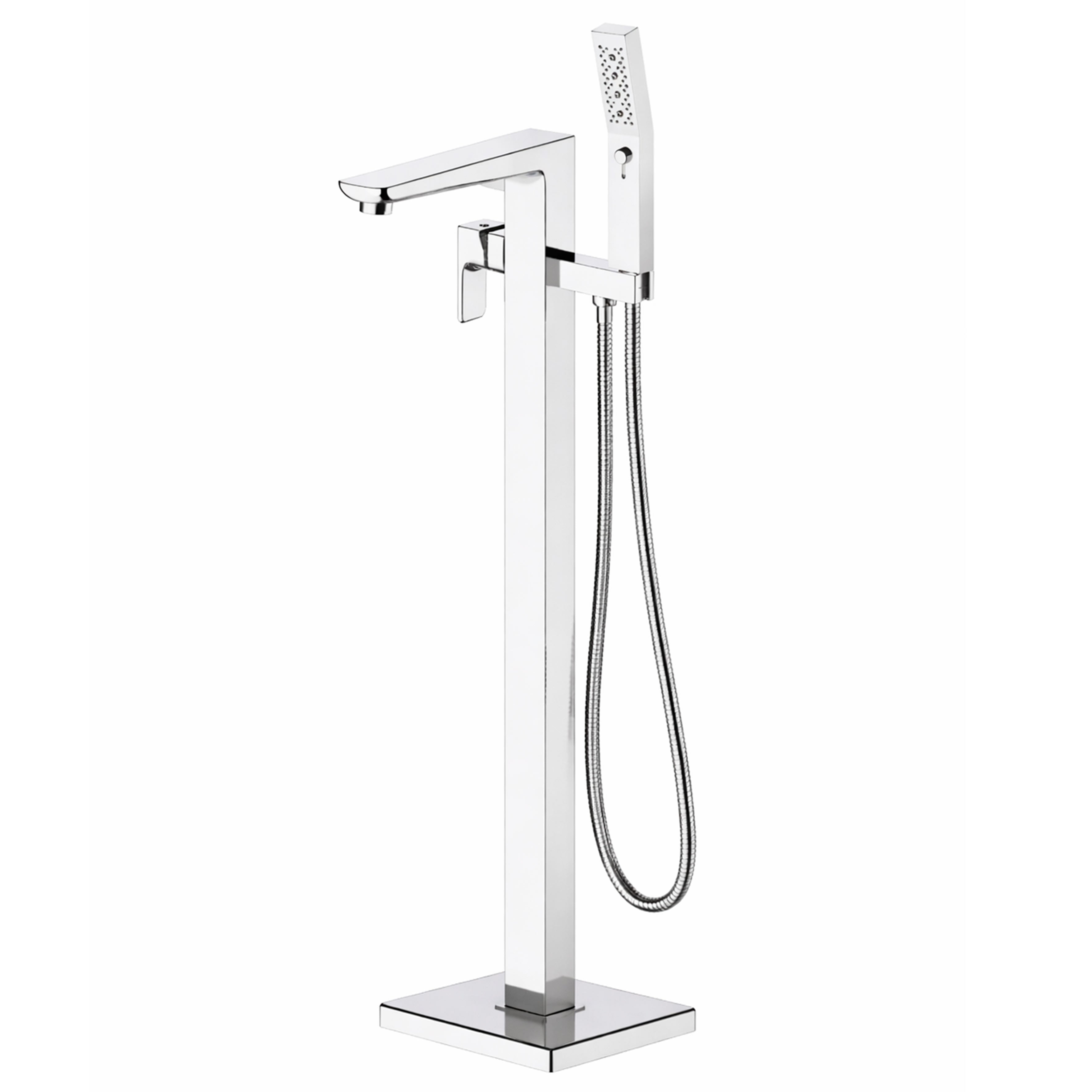 Baridi Freestanding Bath Mixer Tap with Shower, Chrome - DH400